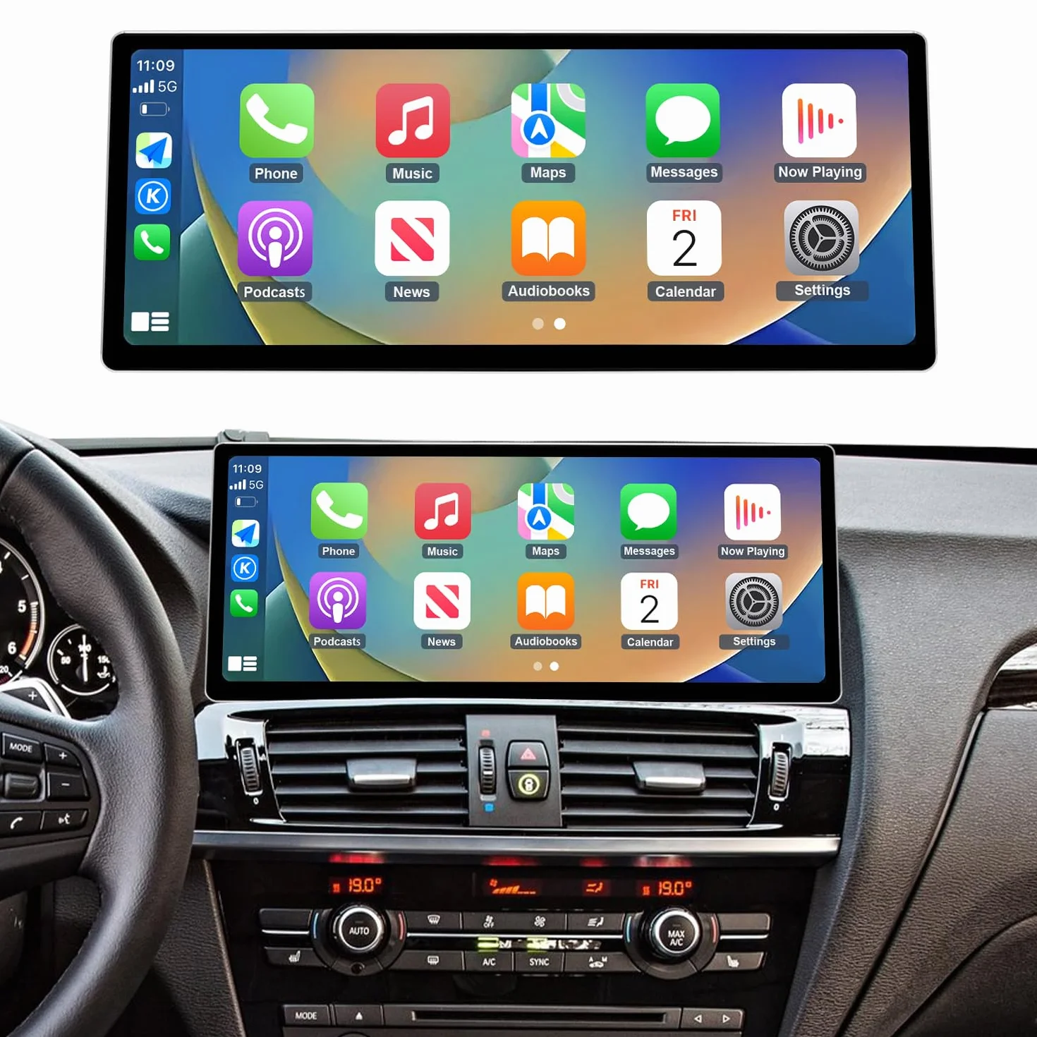 Road Top Ekran CarPlay 12,3-calowe radio samochodowe dla BMW X3 X4 F25/F26 NBT 2013-2016