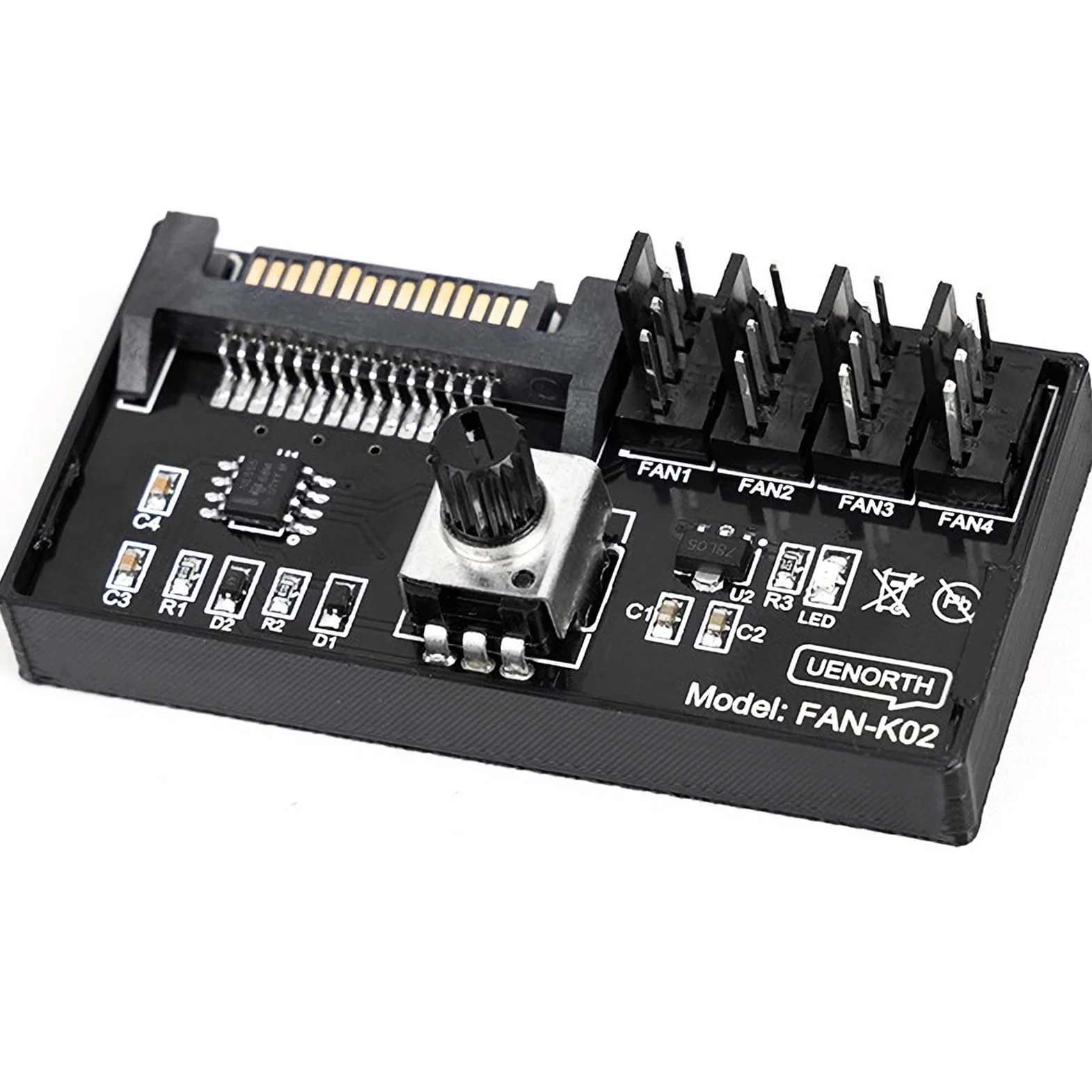Joycabin regulator prędkości wentylatora 4-pinowy PWM 12 V SATA