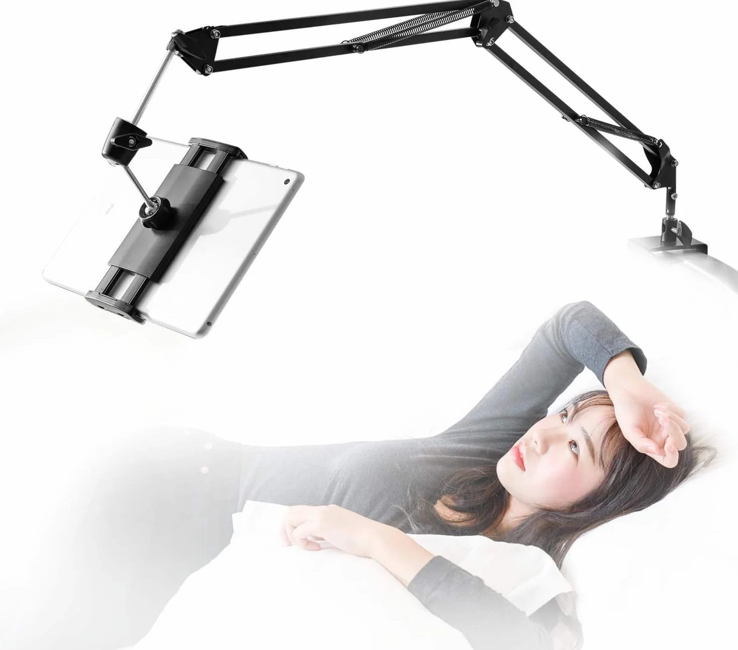Stojak na tablet do łóżka 360° z ramieniem aluminiowym 4,5-12,9 cala