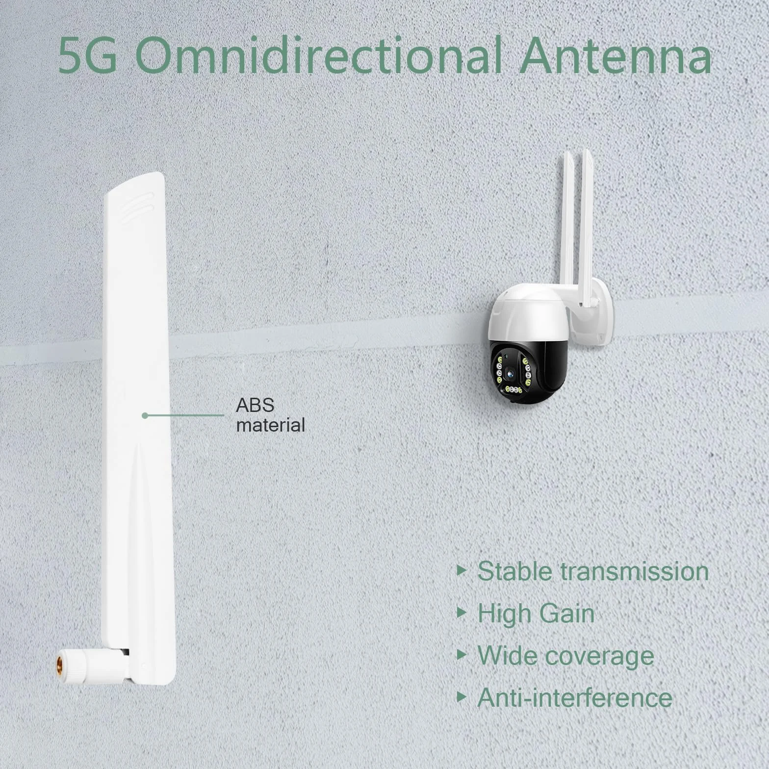 Antena 5G LTE 4G 18DBI wzmacniacz sygnału SMA TS9 wielokierunkowa 600-6000 MHz do routera WLAN biały