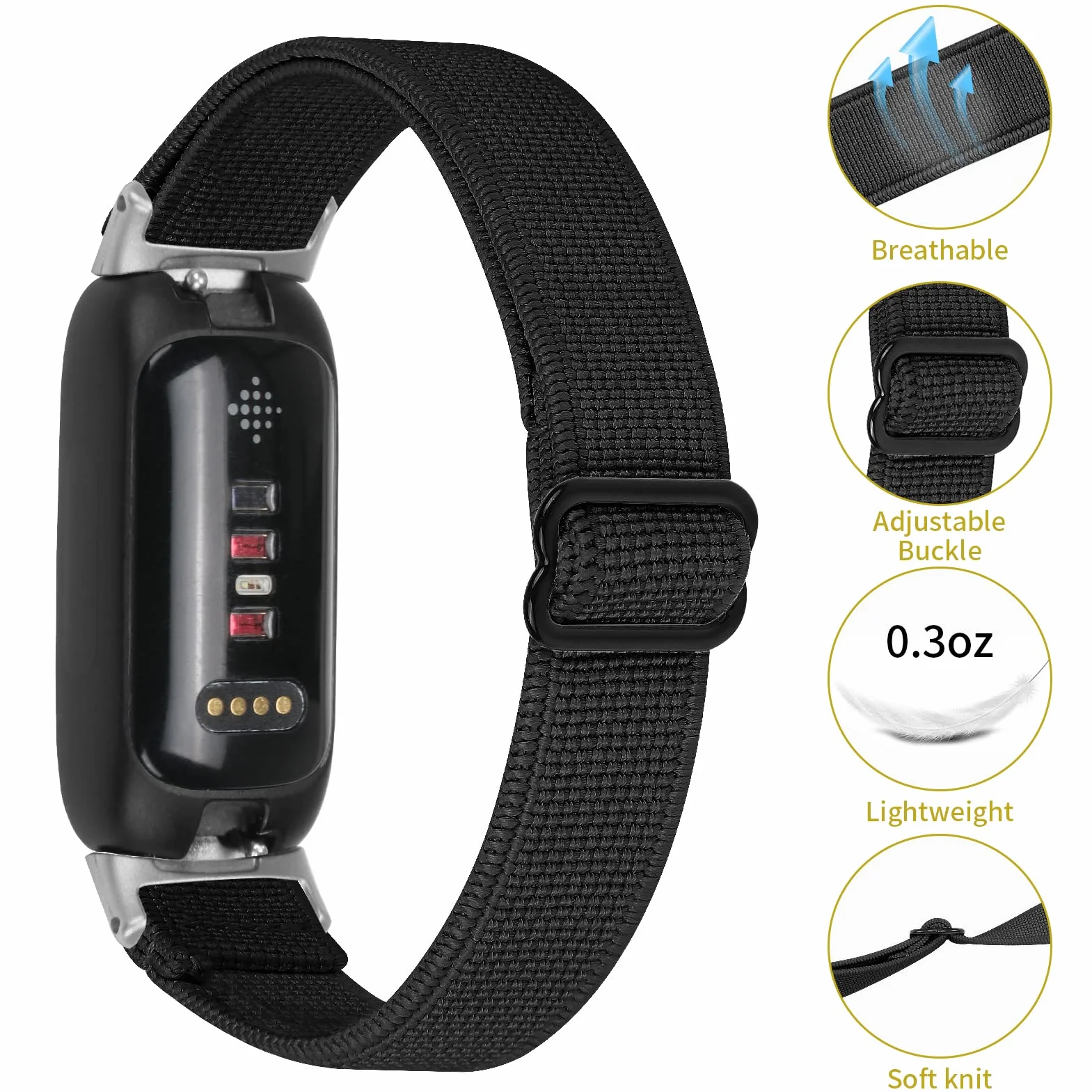 INF Pasek do zegarka z nylonu do zegarka na rękę Fitbit Inspire 3 oddychający pasek zamienny