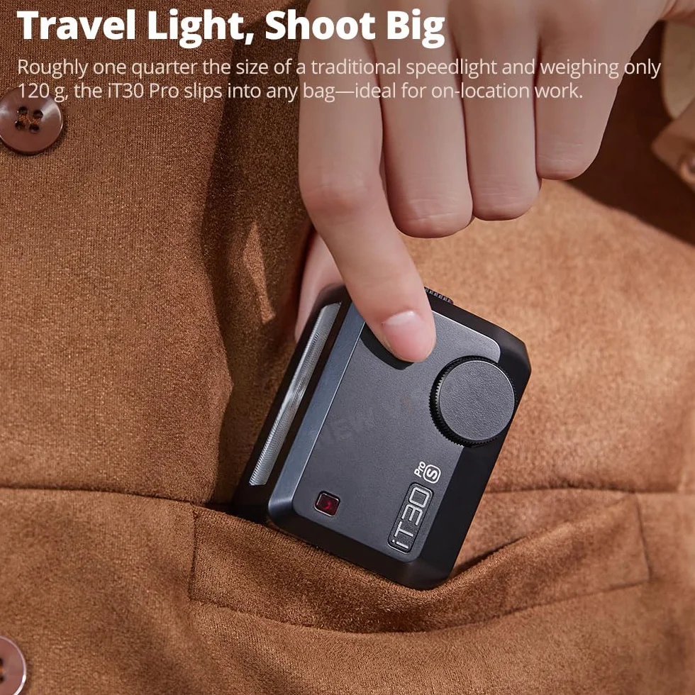 Godox iT30Pro S Mini Flash TTL HSS 1/8000 bezprzewodowy 2,4 G kolorowy ekran dotykowy 2,8 cala bateria litowa czarna