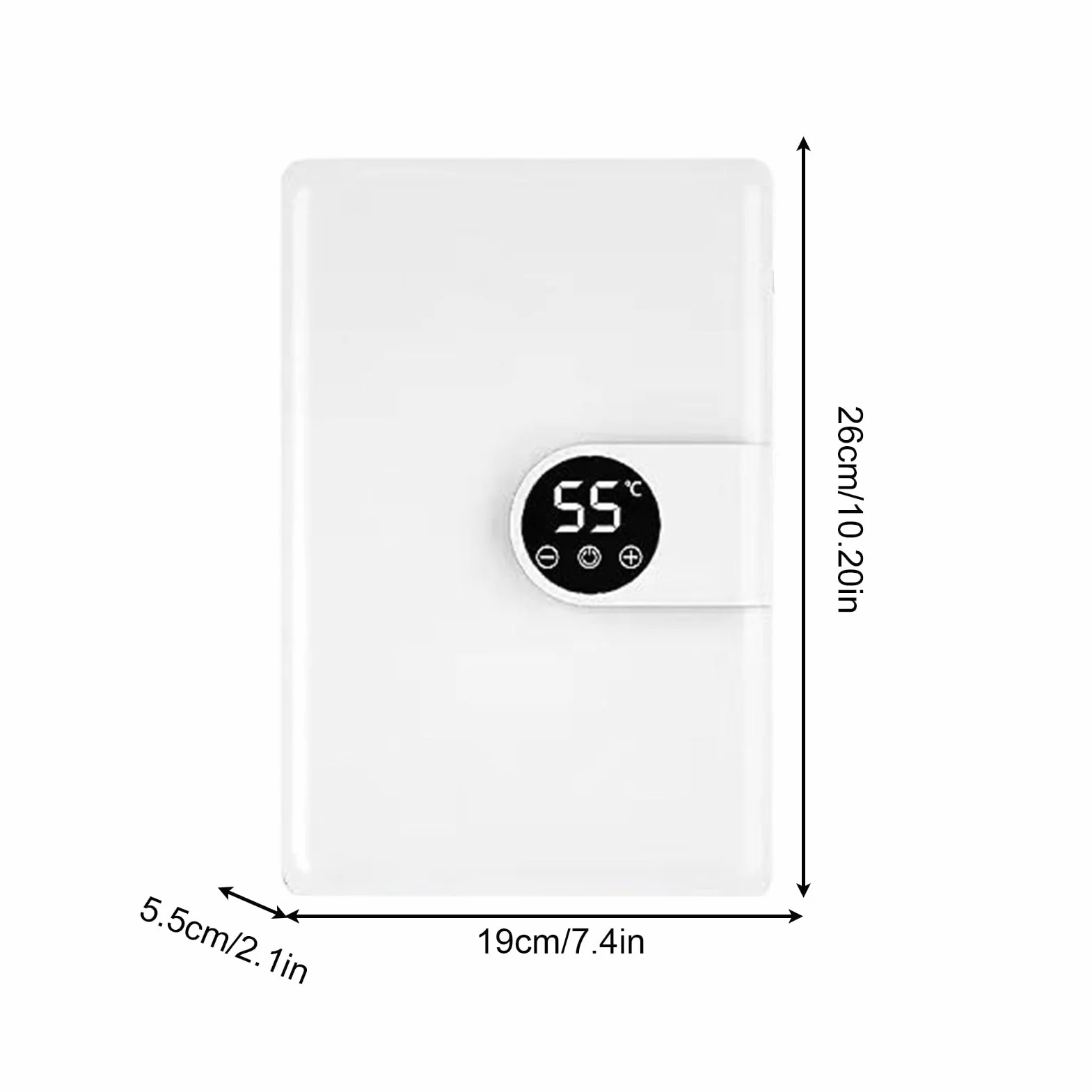Smart Heat Shower – natychmiastowy podgrzewacz wody do łazienki | ABS / stal nierdzewna z dotykowym sterowaniem LED, konstrukcja bez zbiornika, regulowana temperatura, kompaktowy podgrzewacz do