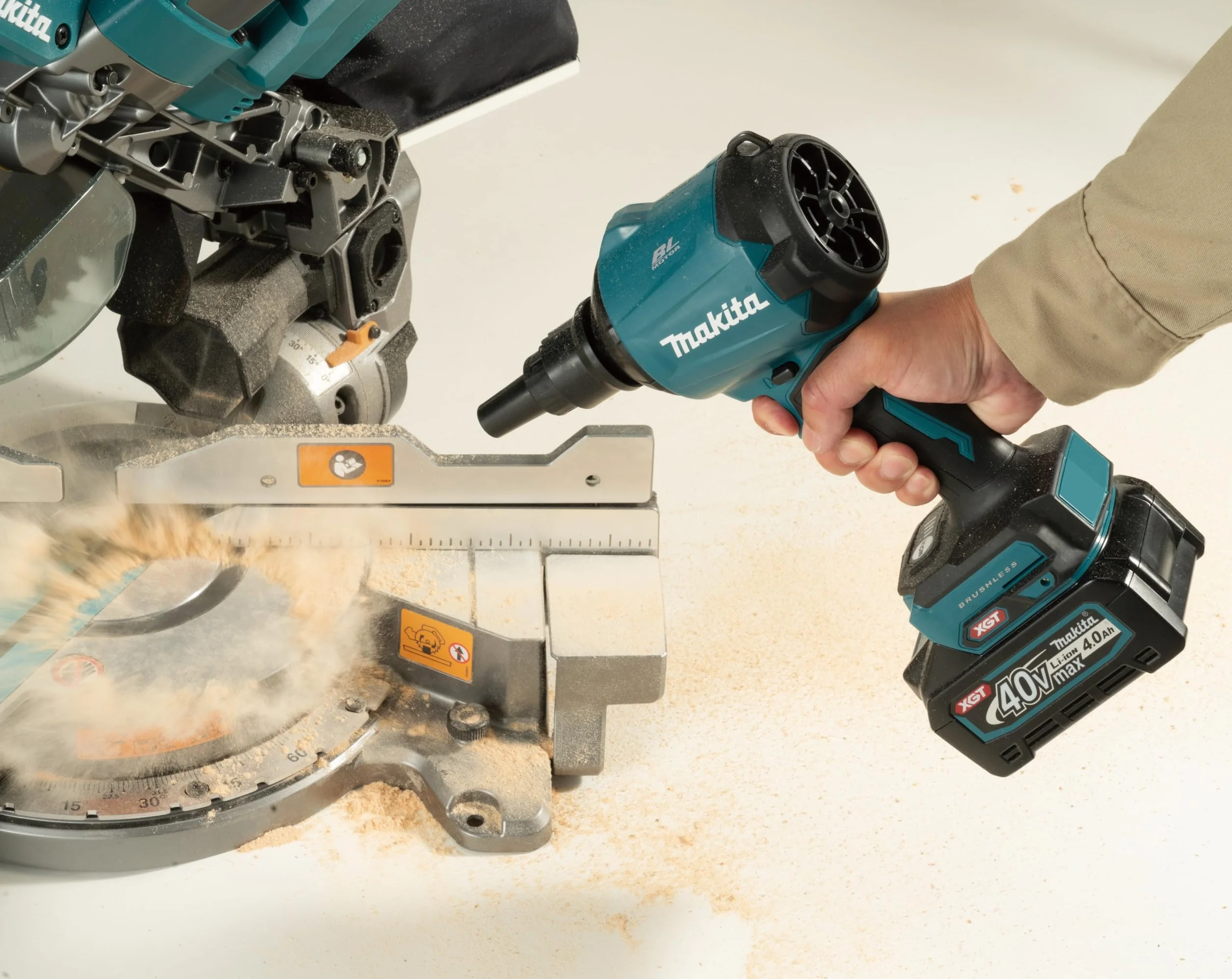 Makita AS001GZ 40V Max Li-ion XGT bezszczotkowa dmuchawa kurzu, baterie i ładowarki nie są dołączone