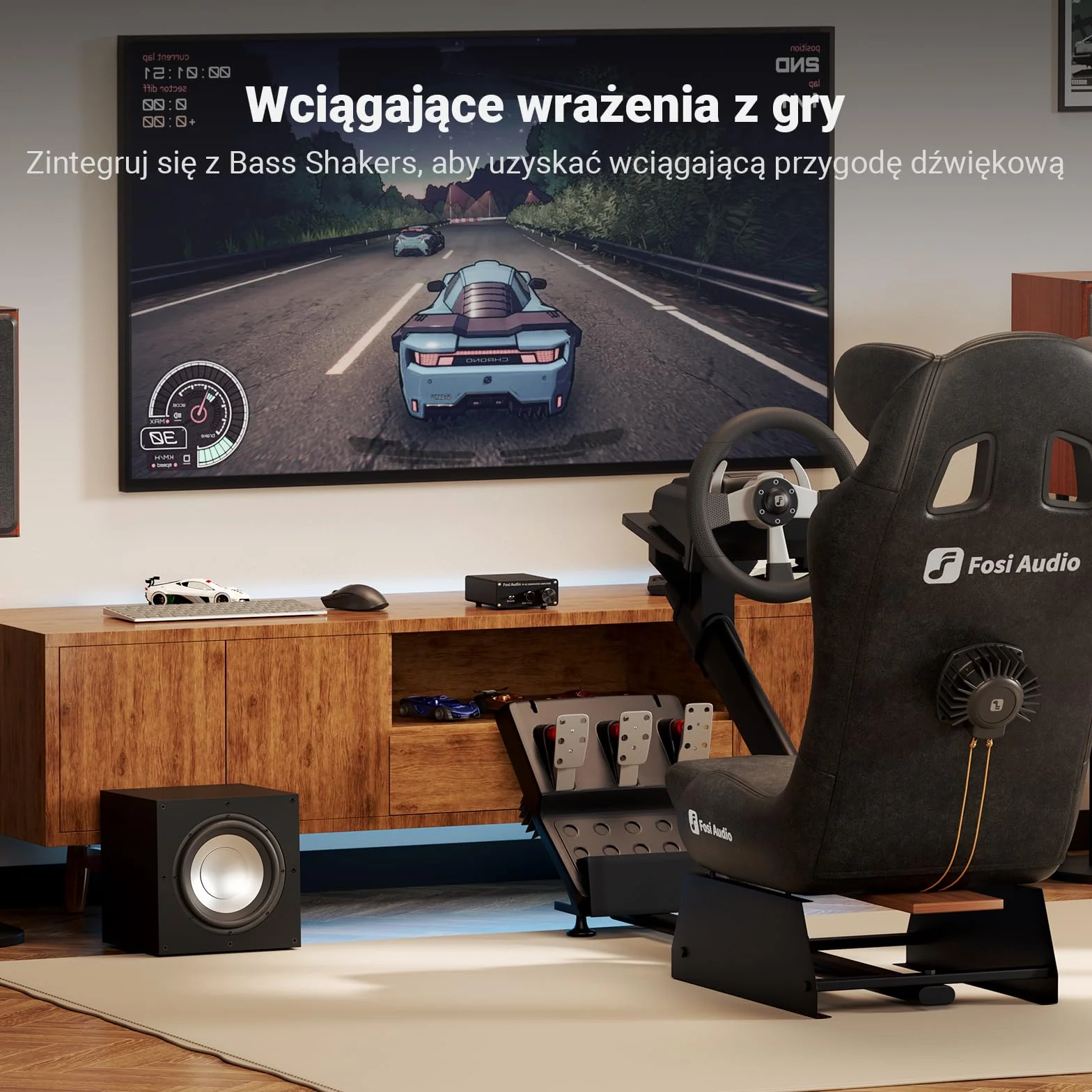 Fosi Audio TP-02 220 W subwoofer wzmacniacz Mini Sub Bass Class D TDA7498E