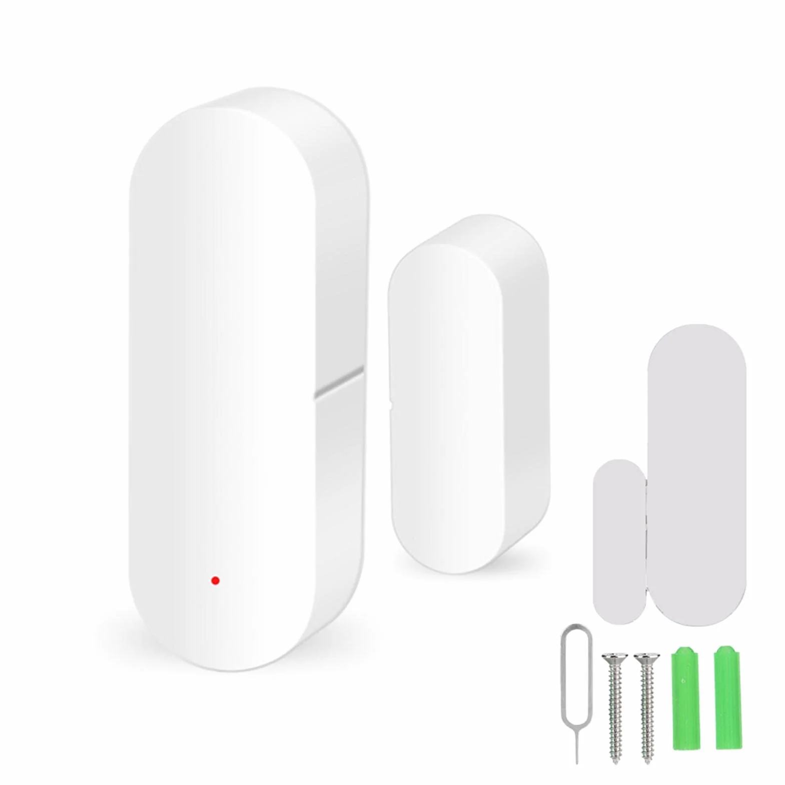 WiFi Czujnik Drzwi i Okien Bezprzewodowy - Stan Otwarte/Zamknięte, Alarm Kompatybilny z Alexa i Google Home