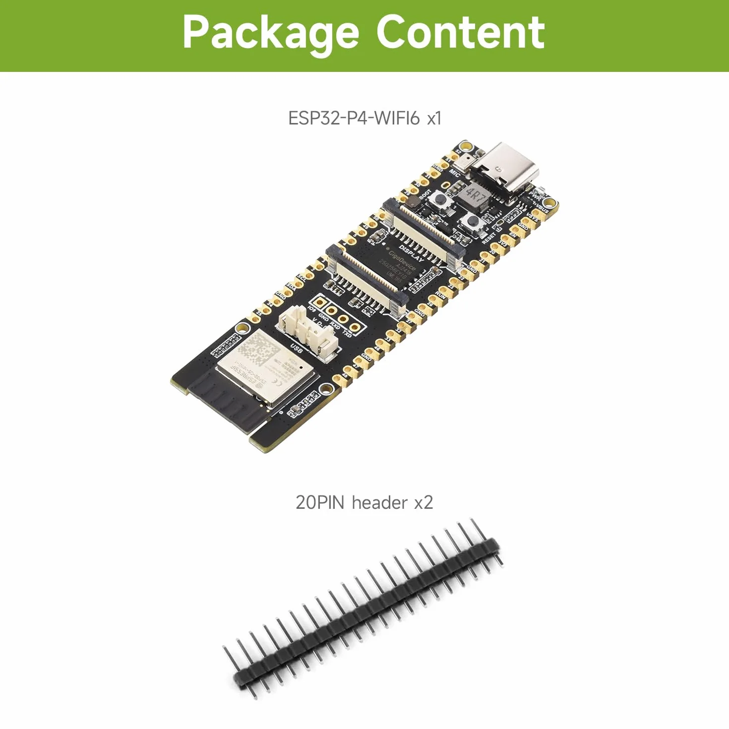 Waveshare ESP32-P4-WIFI6 Development Board, High-Performance ESP32-P4 ESP32-C6, Wi-Fi 6 BT 5 BLE