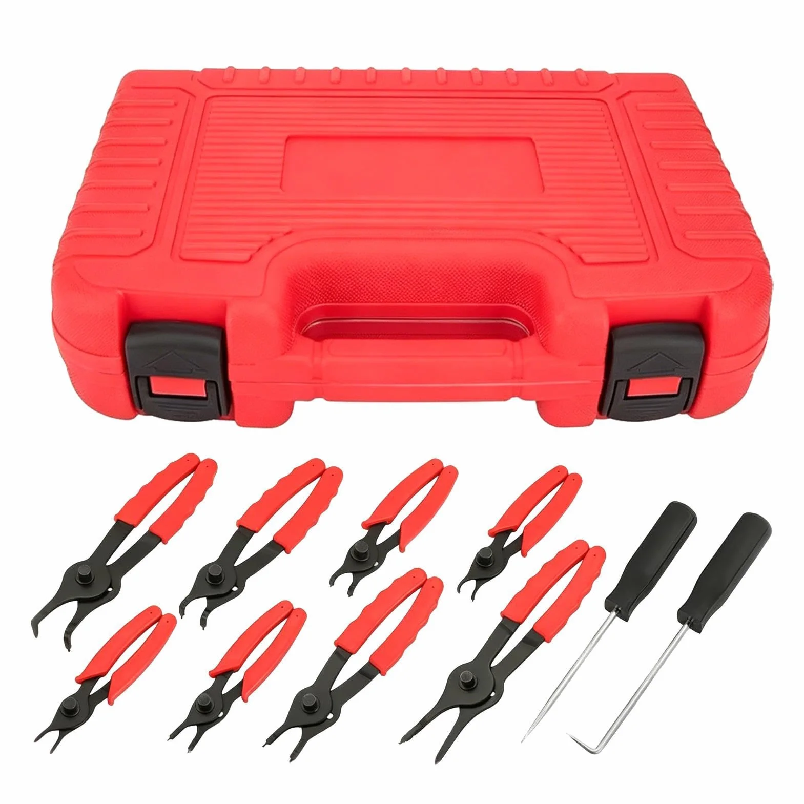 Szczypce Do Pierścieni Zabezpieczających Wytrzymałe narzędzie ręczne | Zestaw szczypiec do pierścieni osadczych wewnętrznych i zewnętrznych Dla Warsztatu Naprawy Samochodu Konserwacji Domowej