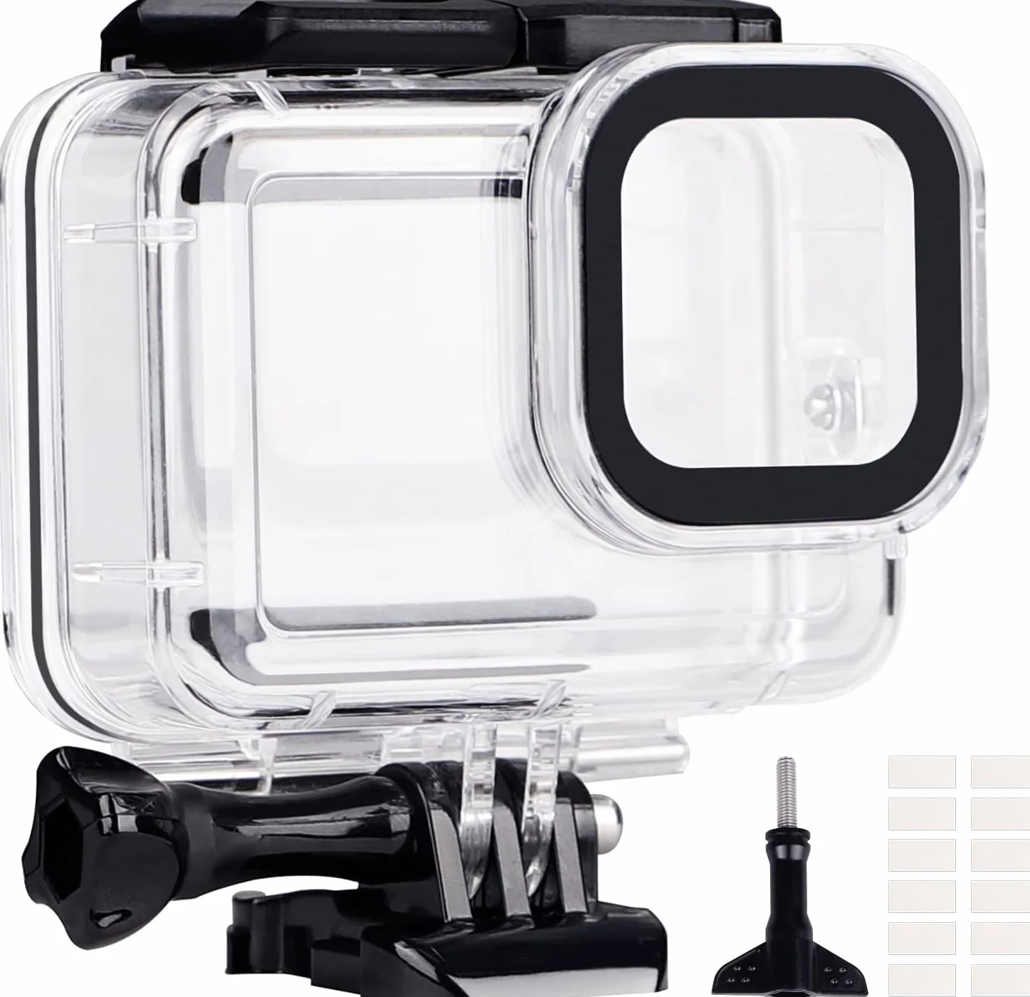 REDTRON Wodoodporna obudowa do GoPro 9 10 11 12 13, obudowa ochronna do nurkowania 60M do kamery akcji Gopro 9 10 11 12 13, podwodna wodoodporna obudowa ochronna z mocowaniem do szybkiego zwalniania