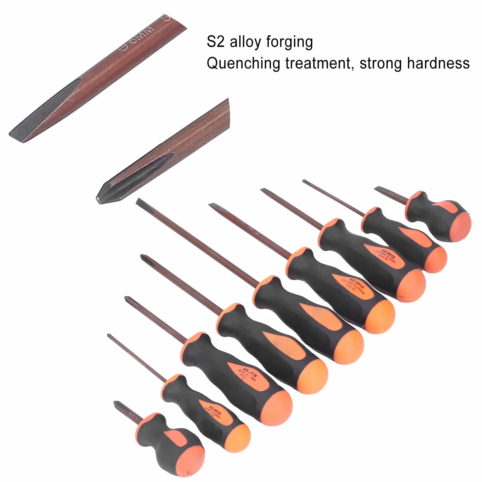 Zestaw wkrętaków magnetycznych, 9-częściowy zestaw wkrętaków krzyżowych ze stali stopowej z ergonomicznym uchwytem do konserwacji komputera Montaż sprzętu elektronicznego Strona