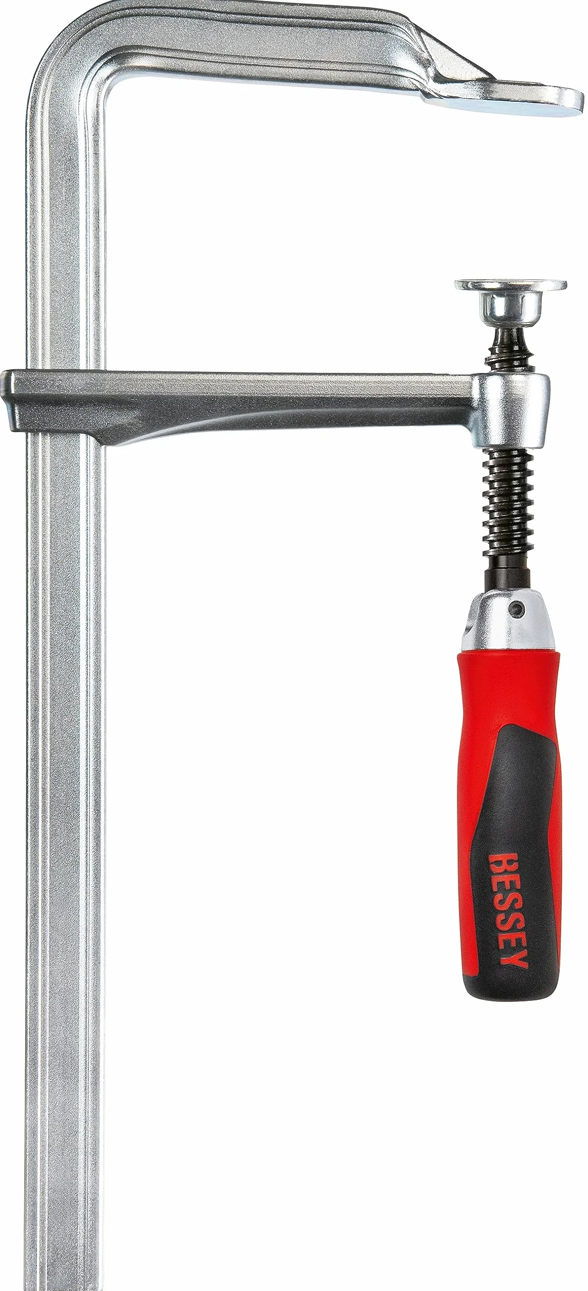 Ścisk śrubowy, stalowy z rękojeścią 2-kompon. 500x120mm rękoj.składana Bessey