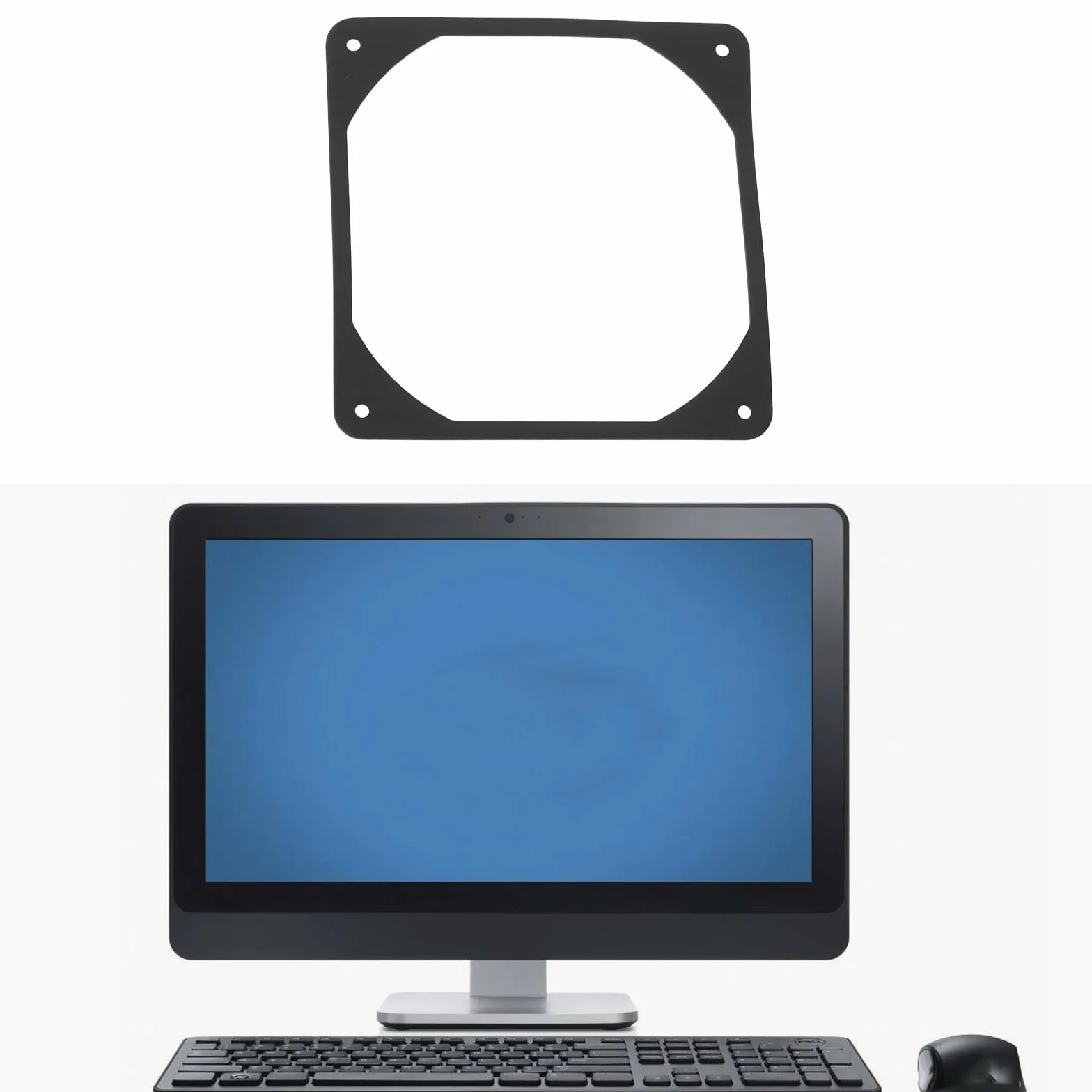 Gumowa uszczelka wibracyjna 120 x 120 x 2 mm czarna do PC