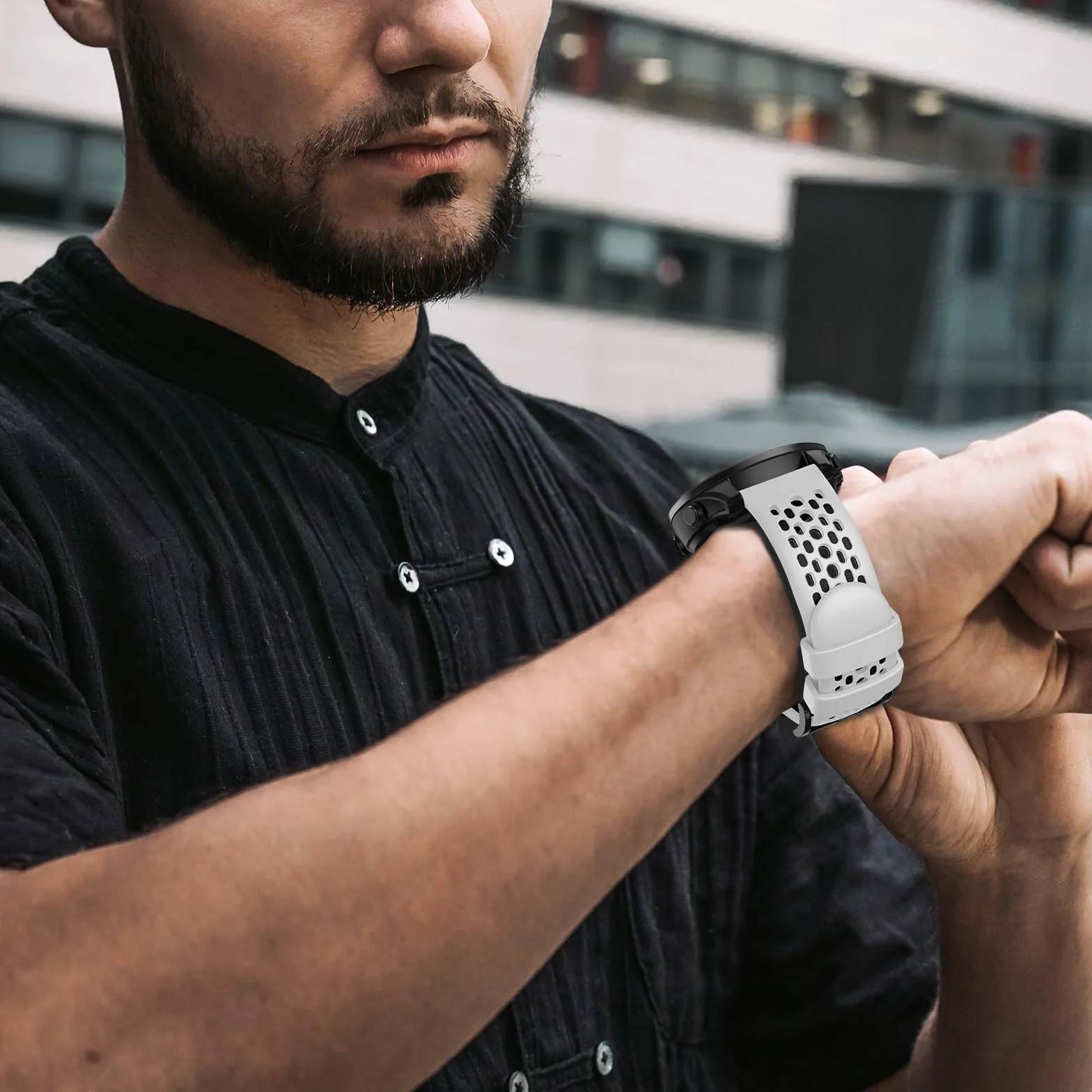 Pasek do zegarka Garmin Forerunner 265, Forerunner 255, Vivoactive 4, Venu 3, Venu 2, 22 mm, zapasowy pasek, miękki silikon