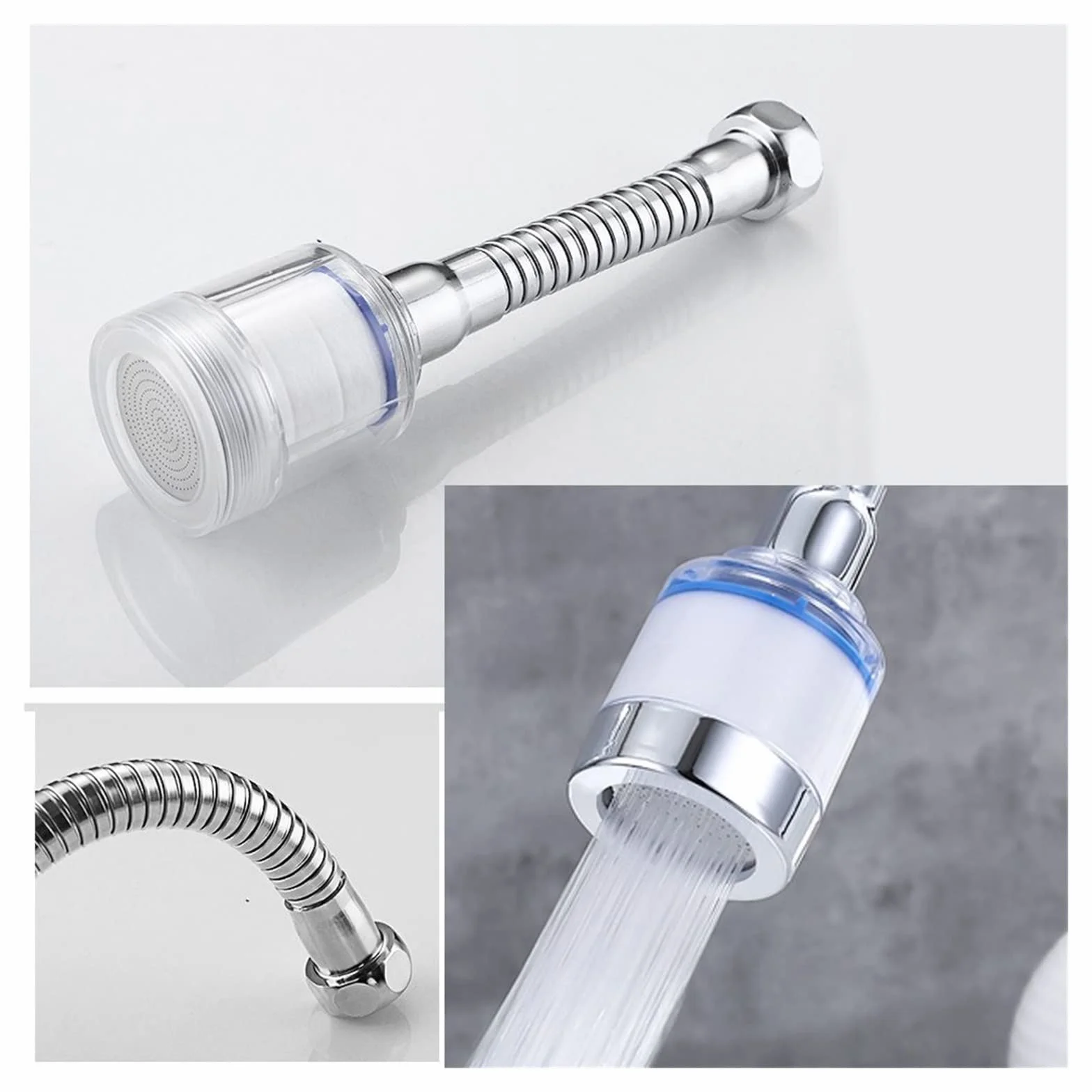 Perlator do kranu Adapter do kranu Aerator do kranu, zlew kuchenny, kran ze spryskiwaczem, aerator do kranu, regulowany rozpylacz, filtr, dyfuzor, dysza oszczędzająca wodę, złącze przedłużacza do kran