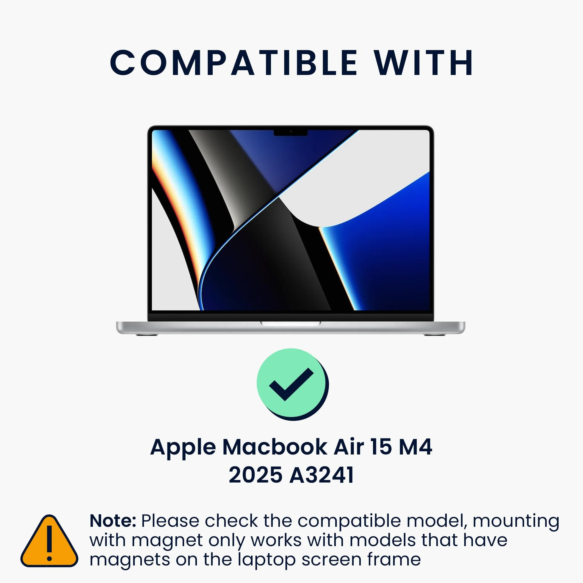 kwmobile Ekran prywatności laptopa do Apple Macbook Air 15 M4 2025 A3241, magnetyczny, antyodblaskowy blokada niebieskiego światła