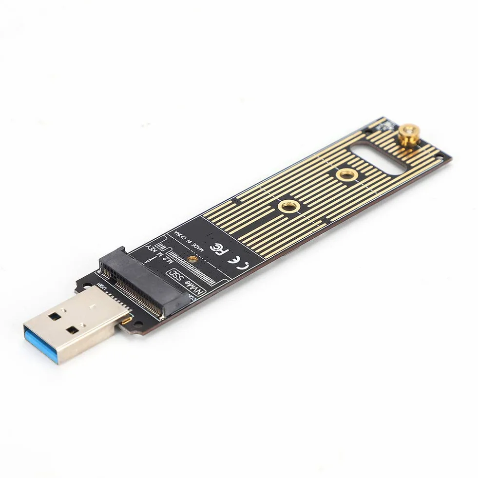 Adapter M.2 NVMe SSD na USB, USB 3.1 Gen2 konwerter kart portowych z 10 Gbit/s, do 2 Ngff M Key Reader M Key Pcie Tangxi Vers N M.2 Nvme SSD na płytkę adaptera USB
