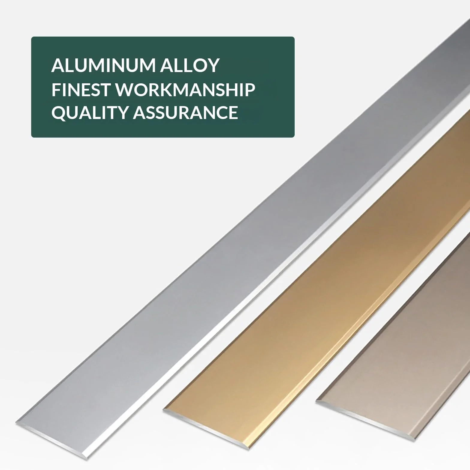 Aluminiowa listwa krawędziowa 90 cm, 3 szt., metalowy próg drzwi, do dywanów, laminatu, Ti i drewna, do flo Trats szara, 60 mm, idealna do domów i biur