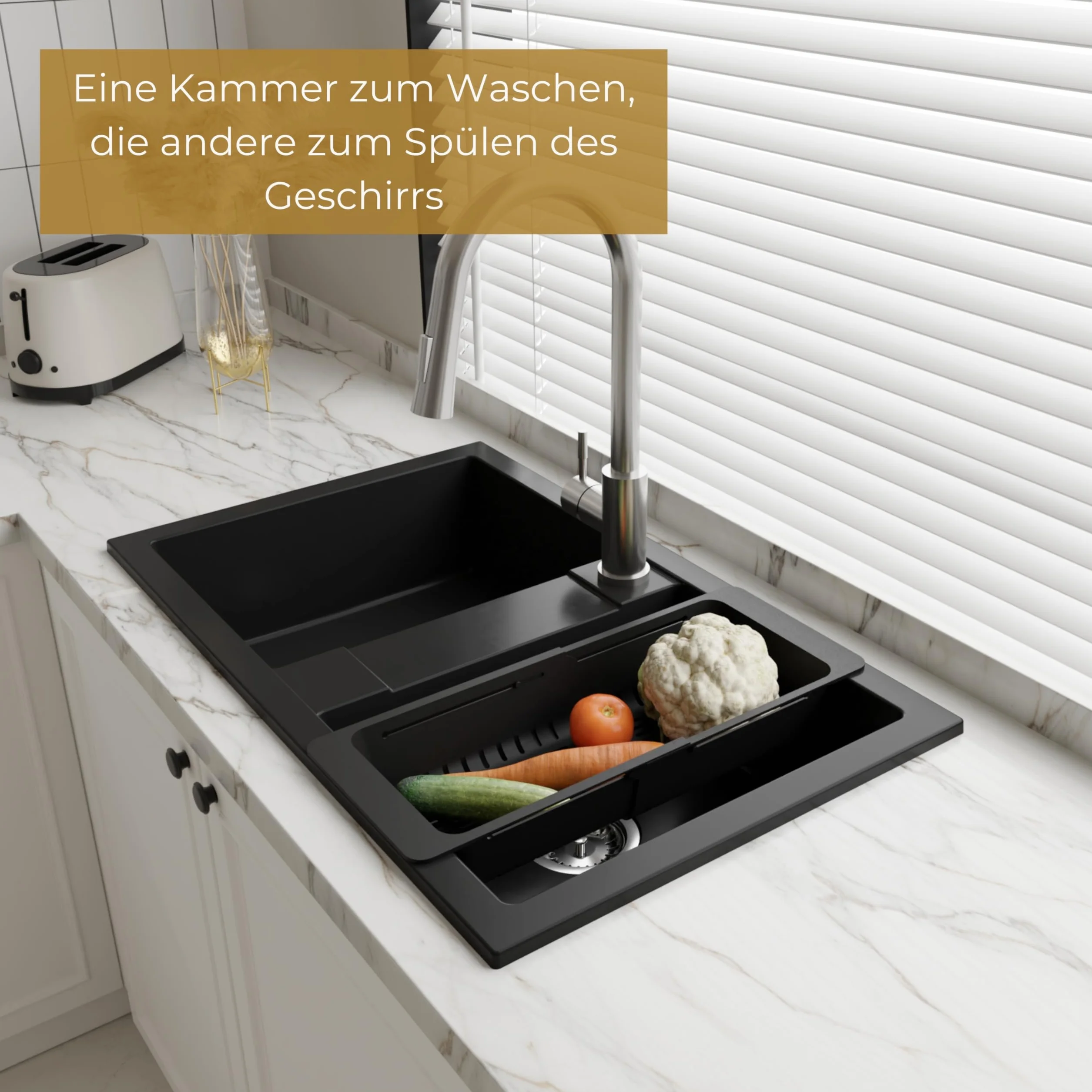 SINK QUALITY podwójny zlew szary z armaturą, zlewozmywak granitowy podwójny 78 x 48 cm, podwójny zlewozmywak z syfonem i substancją impregnującą, 2 umywalki zlewozmywaki kuchenne od 80