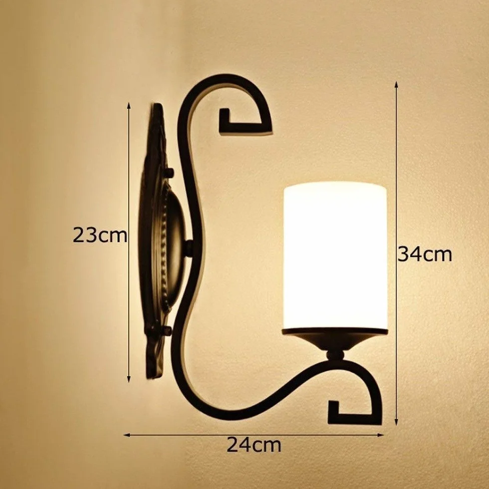 E27 miedziana dekoracyjna lampa ścienna kryształowa osłona przycisk lampa ścienna retro lampa do salonu sypialni stolik nocny ganek oświetlenie korytarza styl eur