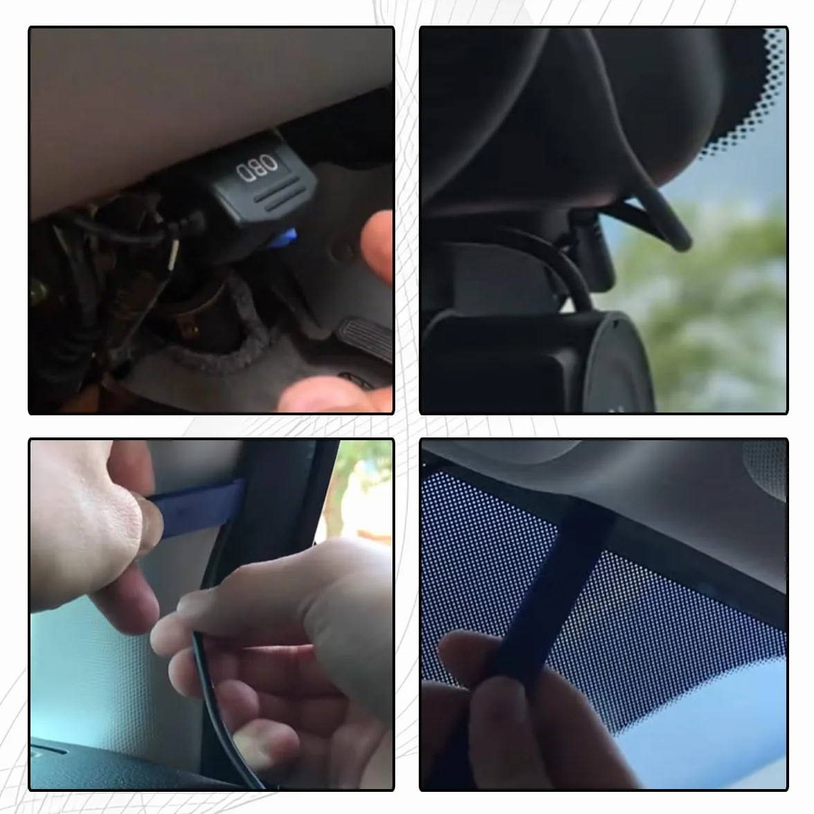 Kabel zasilający Type-C OBD Adapter do Dashcam GPS Radar OBD2 90 stopni 12-24 V do 5V/3 A sztywne złącze
