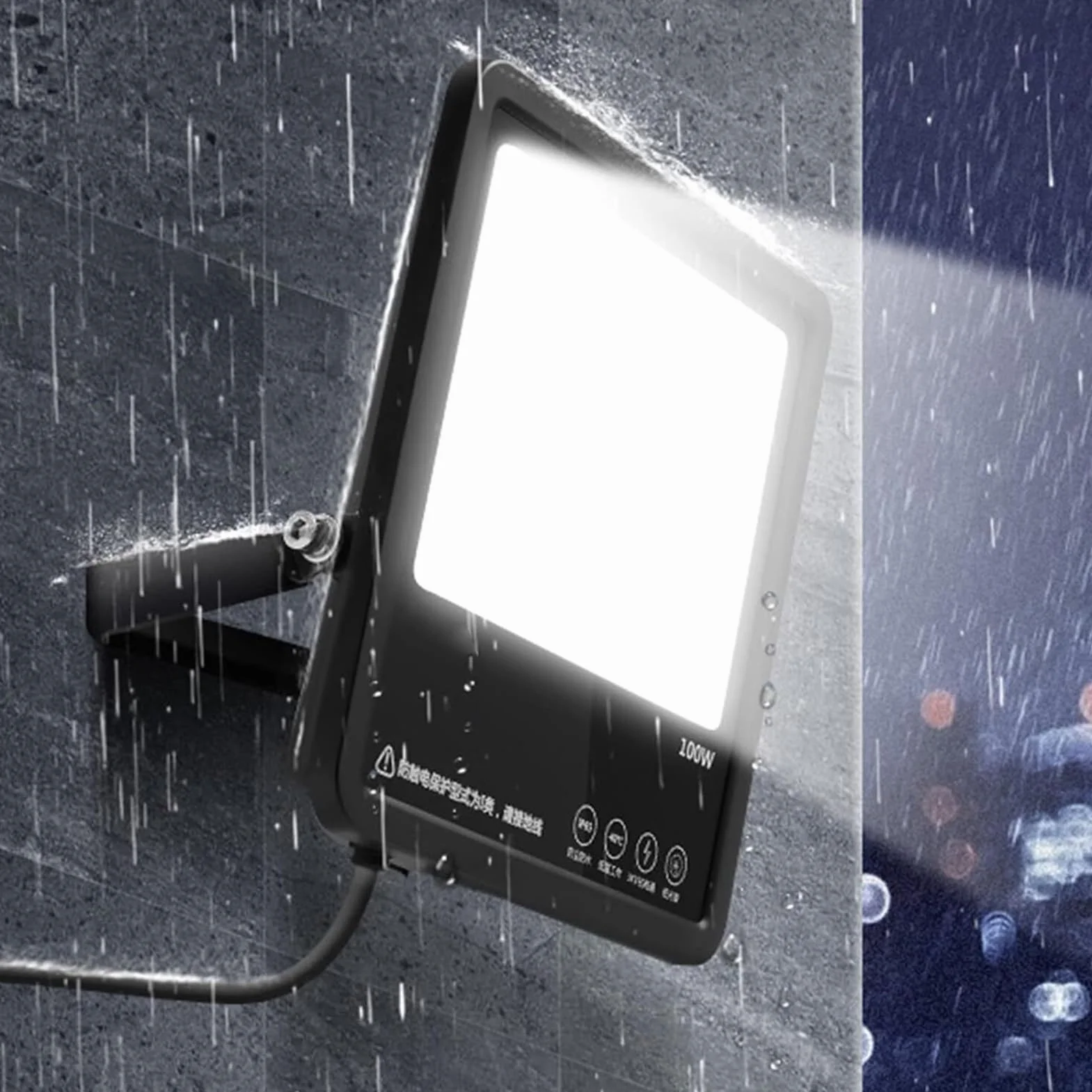 lampy solarne， Lampa robocza LED IP65, zewnętrzne oświetlenie punktowe ścienne, idealny wybór do garaży, tarasów i dachów(6500k,30W)