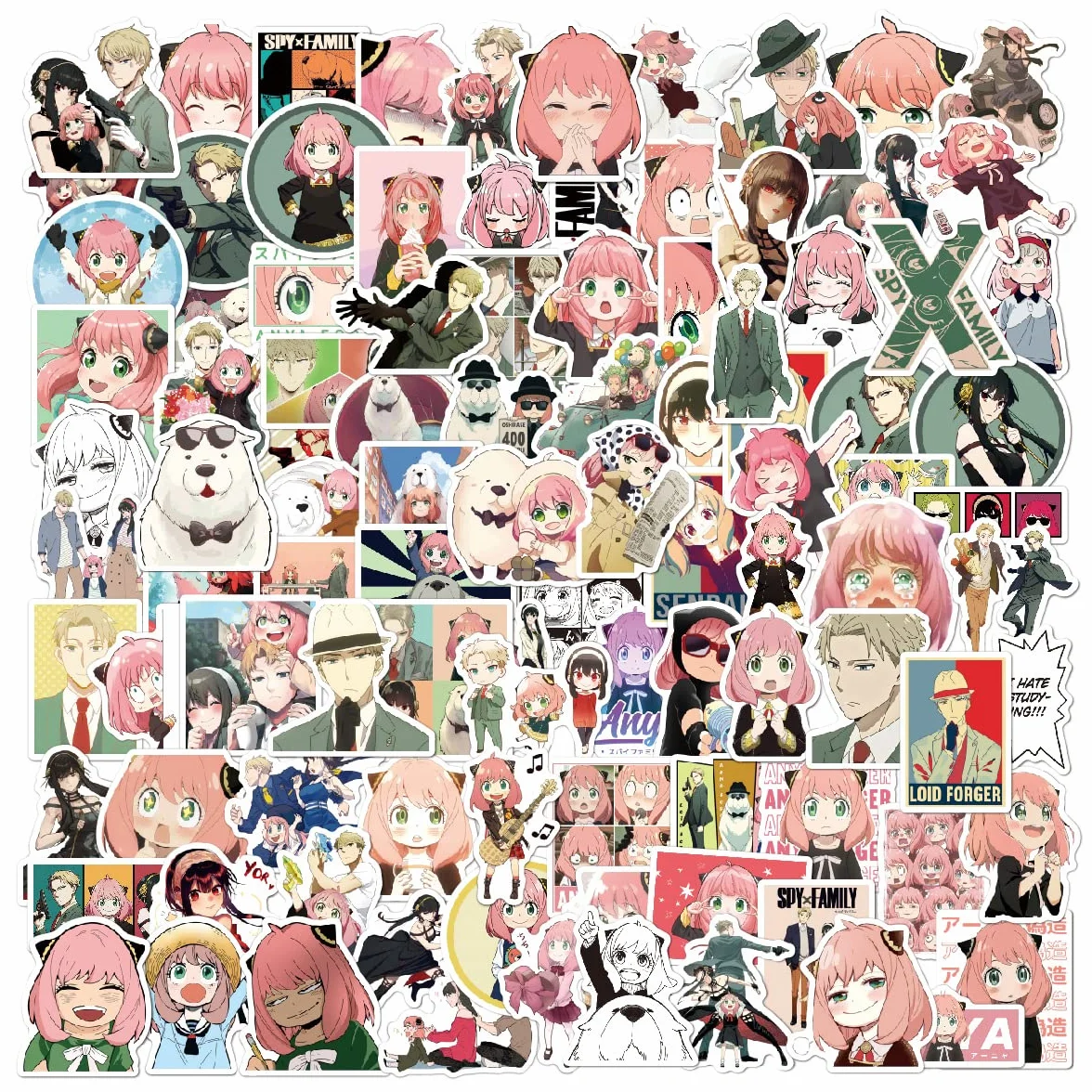 SPY×Family Anime Naklejki 100 sztuk na Samochód Laptop