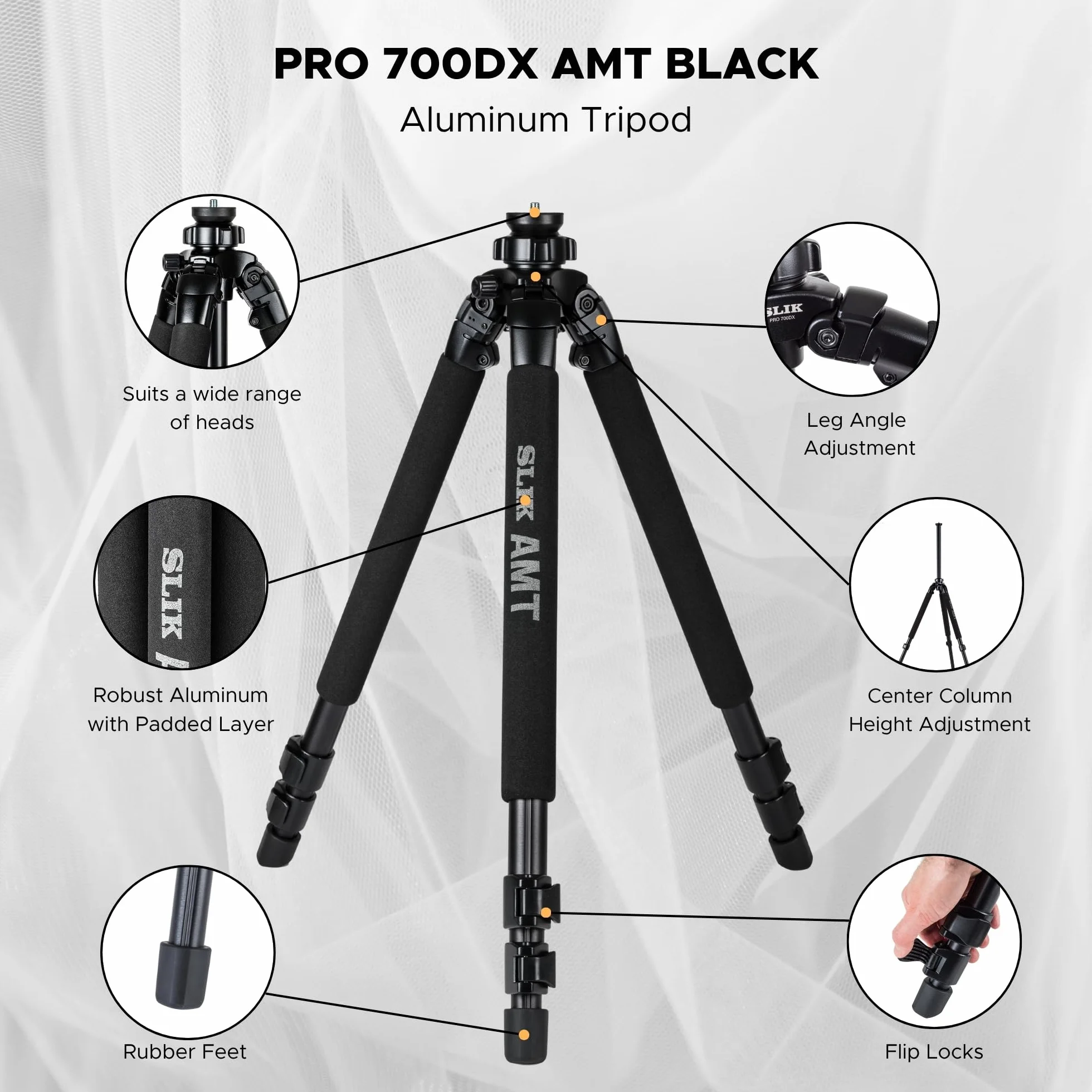 SLIK Nogi statywu Pro 700 DX czarne