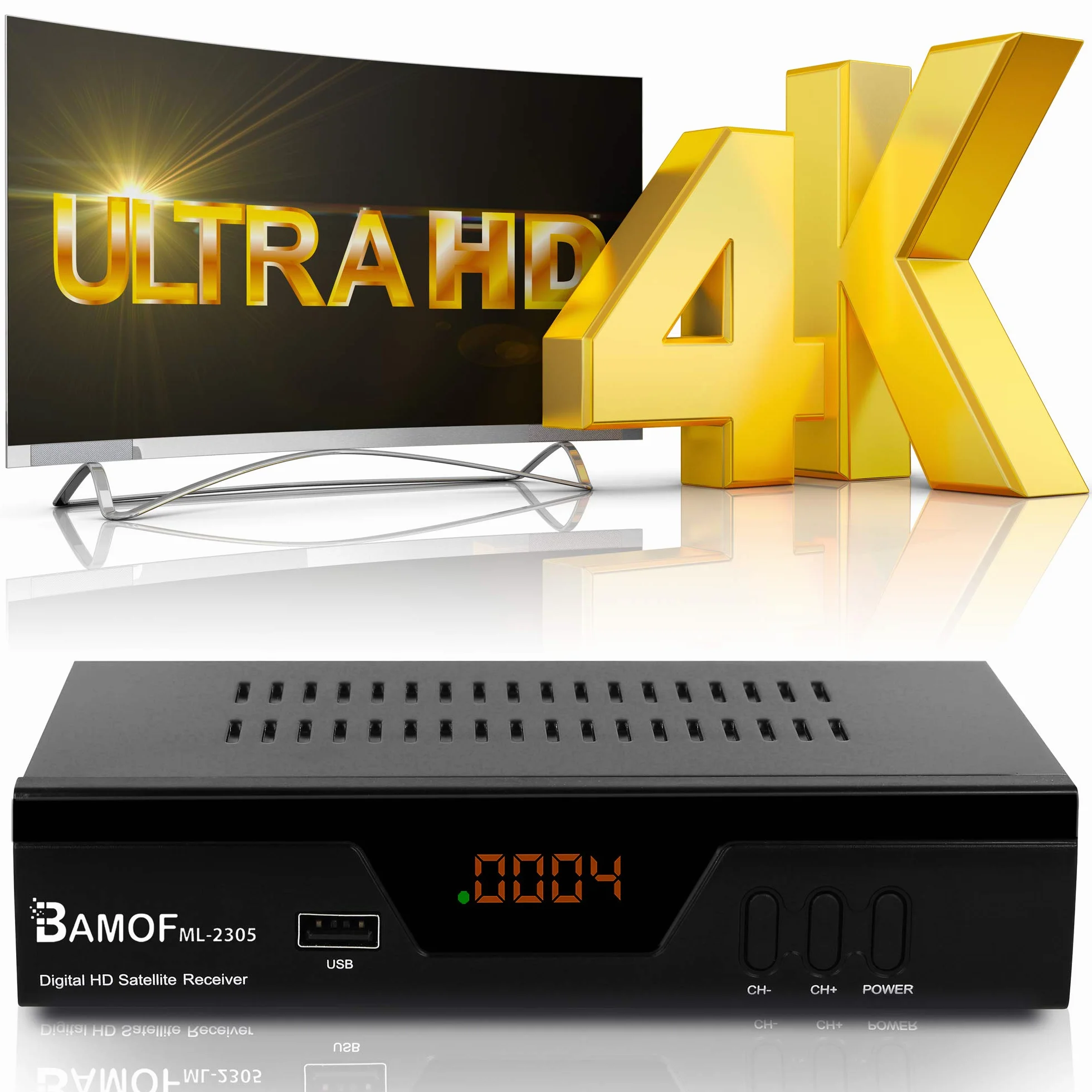 Bamof 2305 Cyfrowy odbiornik satelitarny HDTV DVB-S/S2 HDMI Full HD 1080p