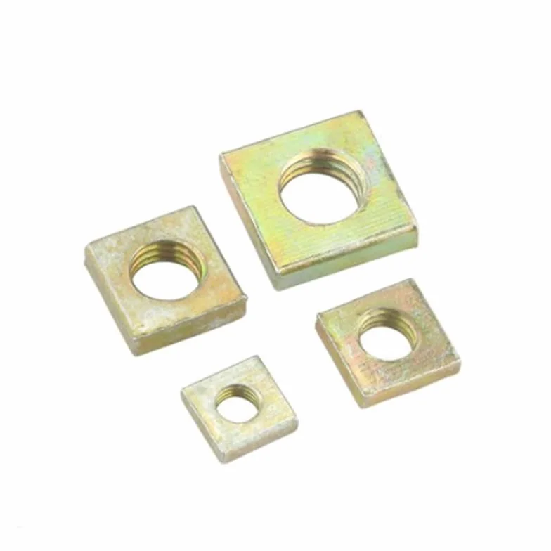 50Pcs Thin Square Nut DIN562 M3 M4 M5 M6 Color Zinc Plated Square Nuts(M4 50PCS)