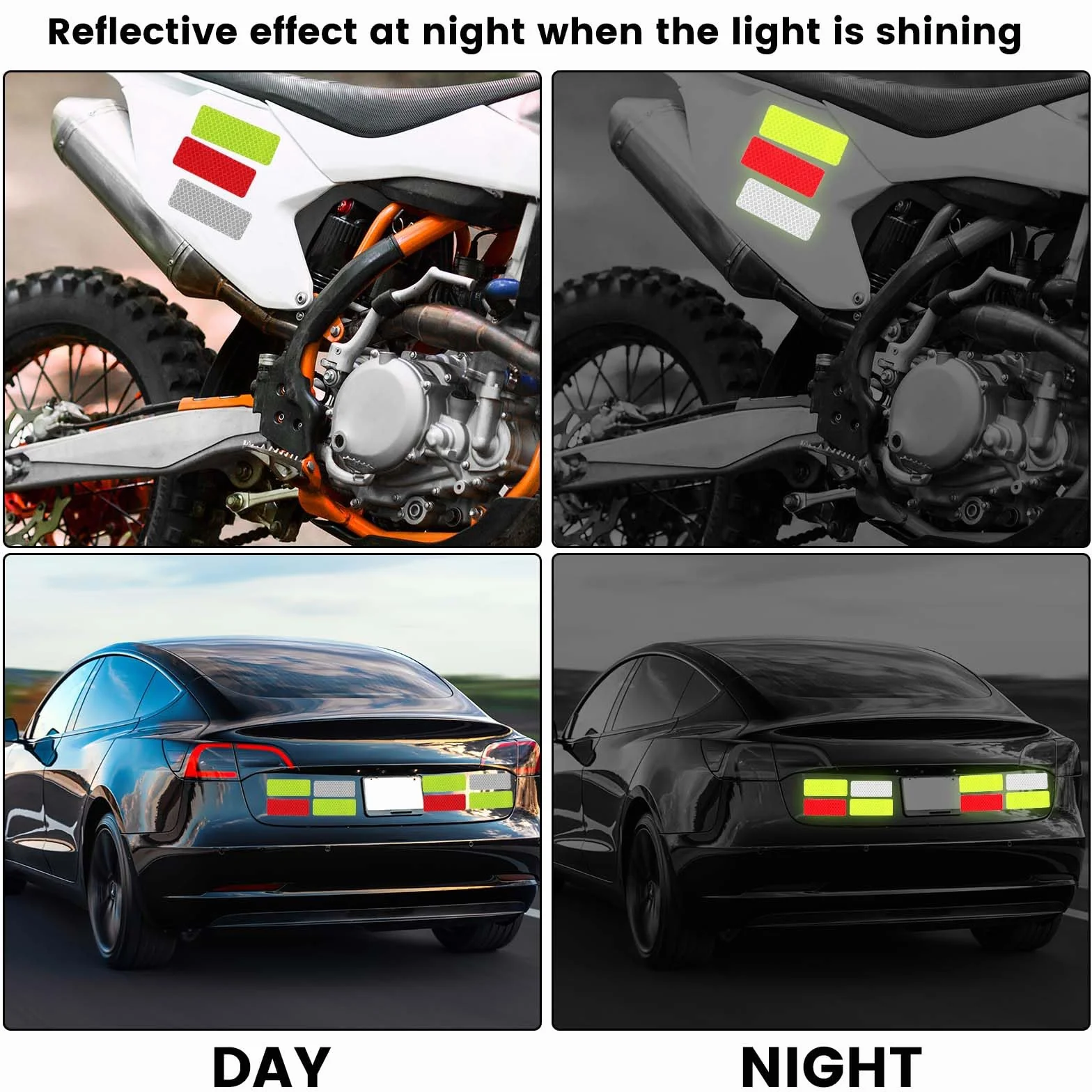 Piriuuo 60 sztuk naklejek refleksyjnych, naklejka refleksyjna taśma ostrzegawcza taśma refleksyjna samoprzylepna naklejka bezpieczeństwa na kaski rowerowe, wózki dziecięce, motocykle, skutry