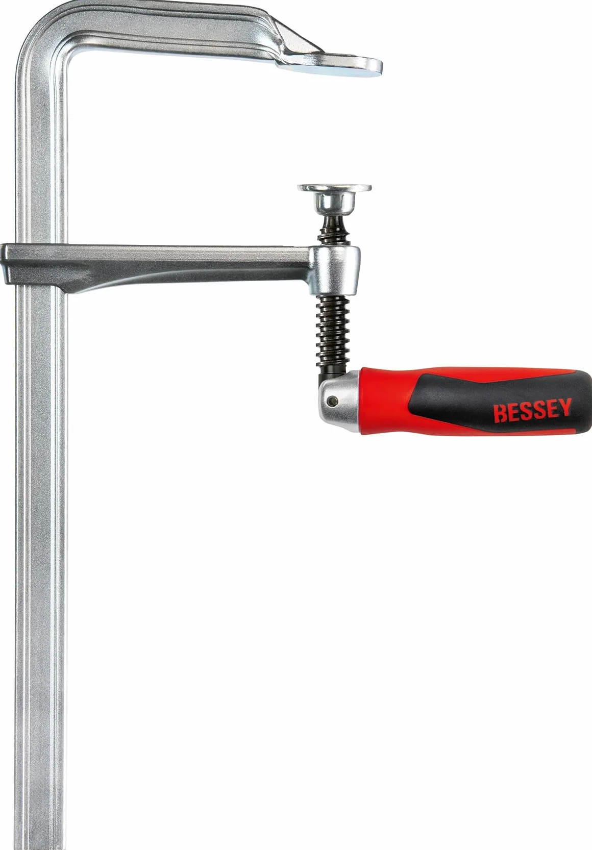 Ścisk śrubowy, stalowy z rękojeścią 2-kompon. 500x120mm rękoj.składana Bessey