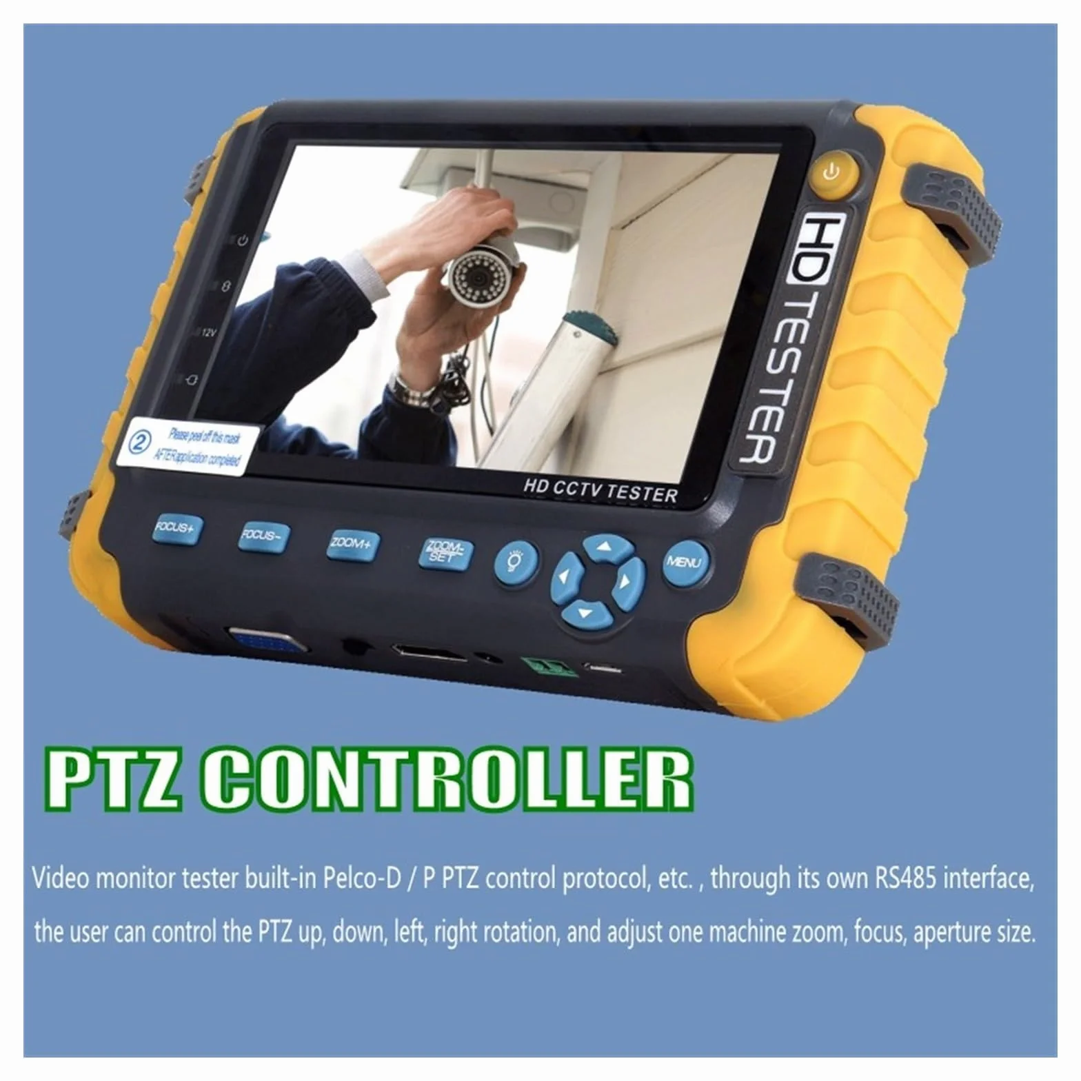 Tester CCTV, 5-calowy 4-w-1 tester CCTV 8mp | Z TVI CVI 8mp AHD tester kamery wideo, monitor AHD tester przenośny VGA PTZ kontroler do testowania kamer CCTV i IP.