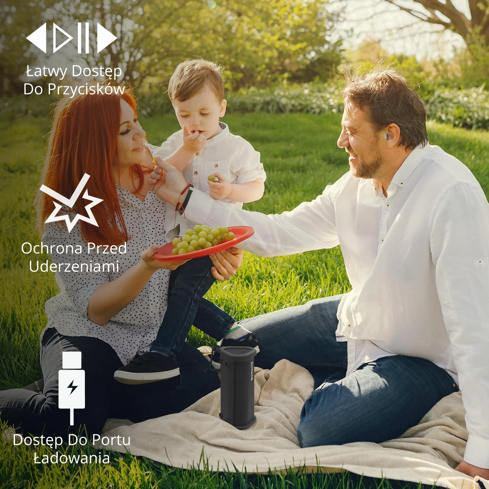 Silikonowe Etui Ochronne do Sonos Roam 2 Czarny Bluetooth