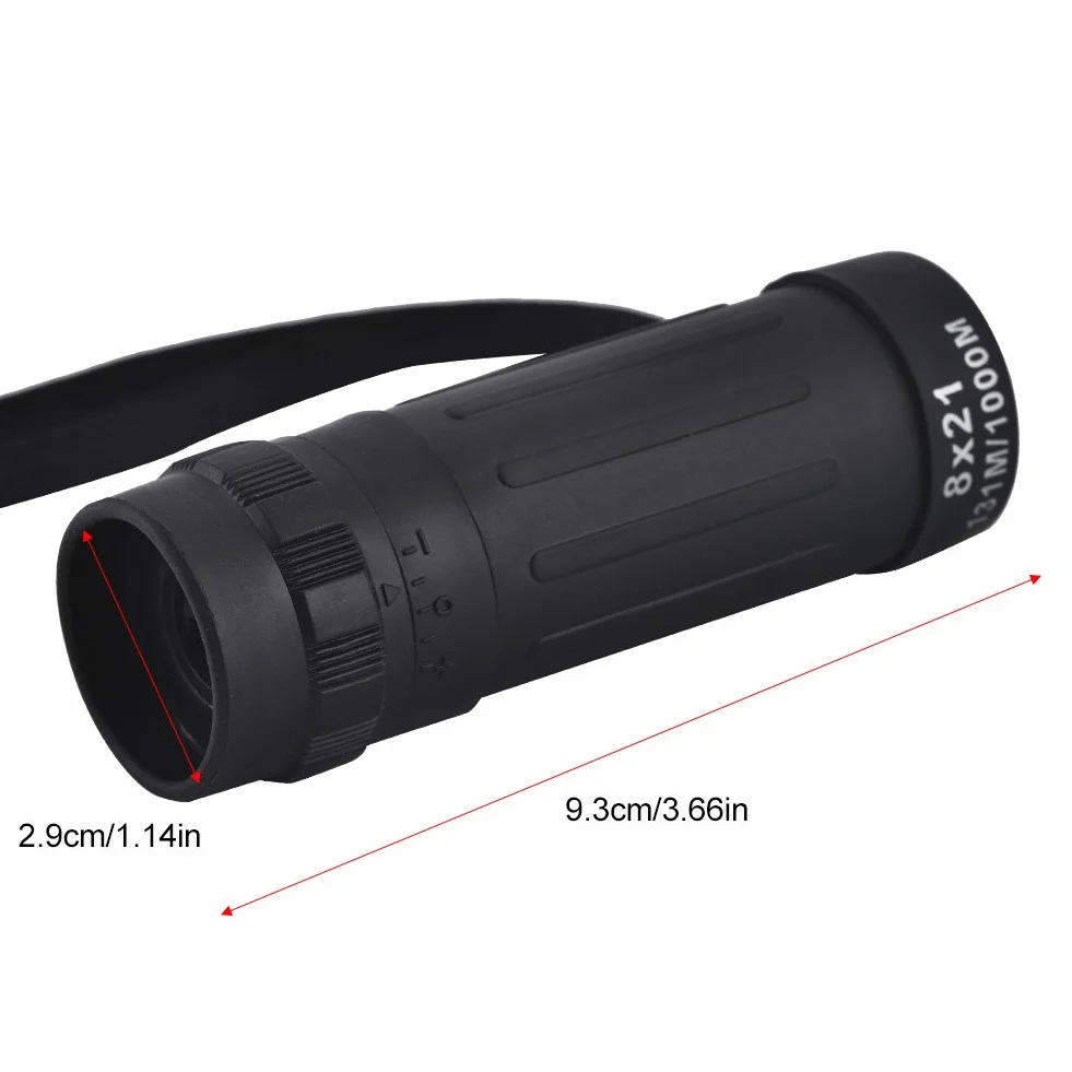 8 x 21 monokularowy zoom Waterpro, lornetka monokularowa teleskopowa, gogle, lornetka, gogle