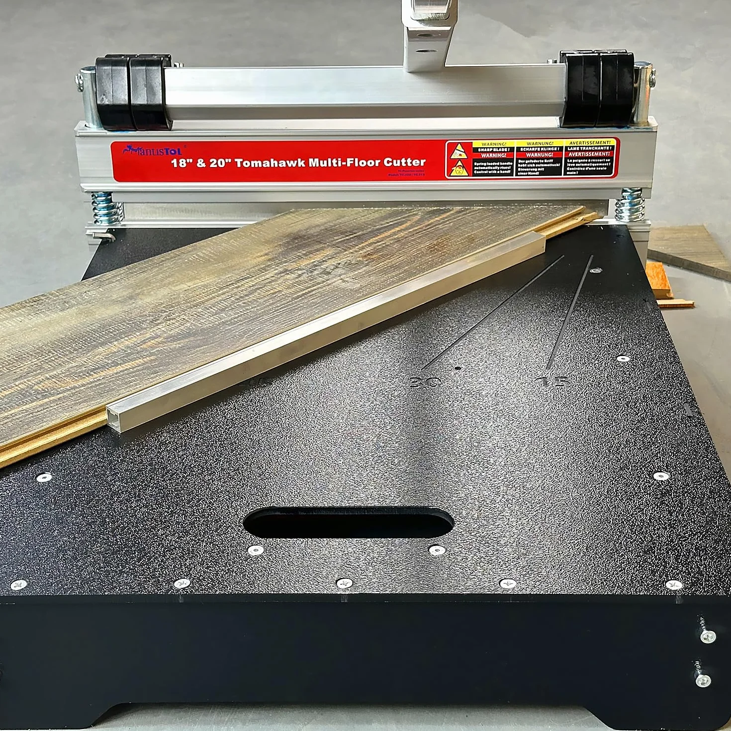 Nóż wielopoziomowy 45 cm, profesjonalna klasa, wszechstronna, mocna, lekka konstrukcja aluminiowa klasy lotniczej, tnij do 45 cm szerokości i 9/16" (15 mm) grubości.