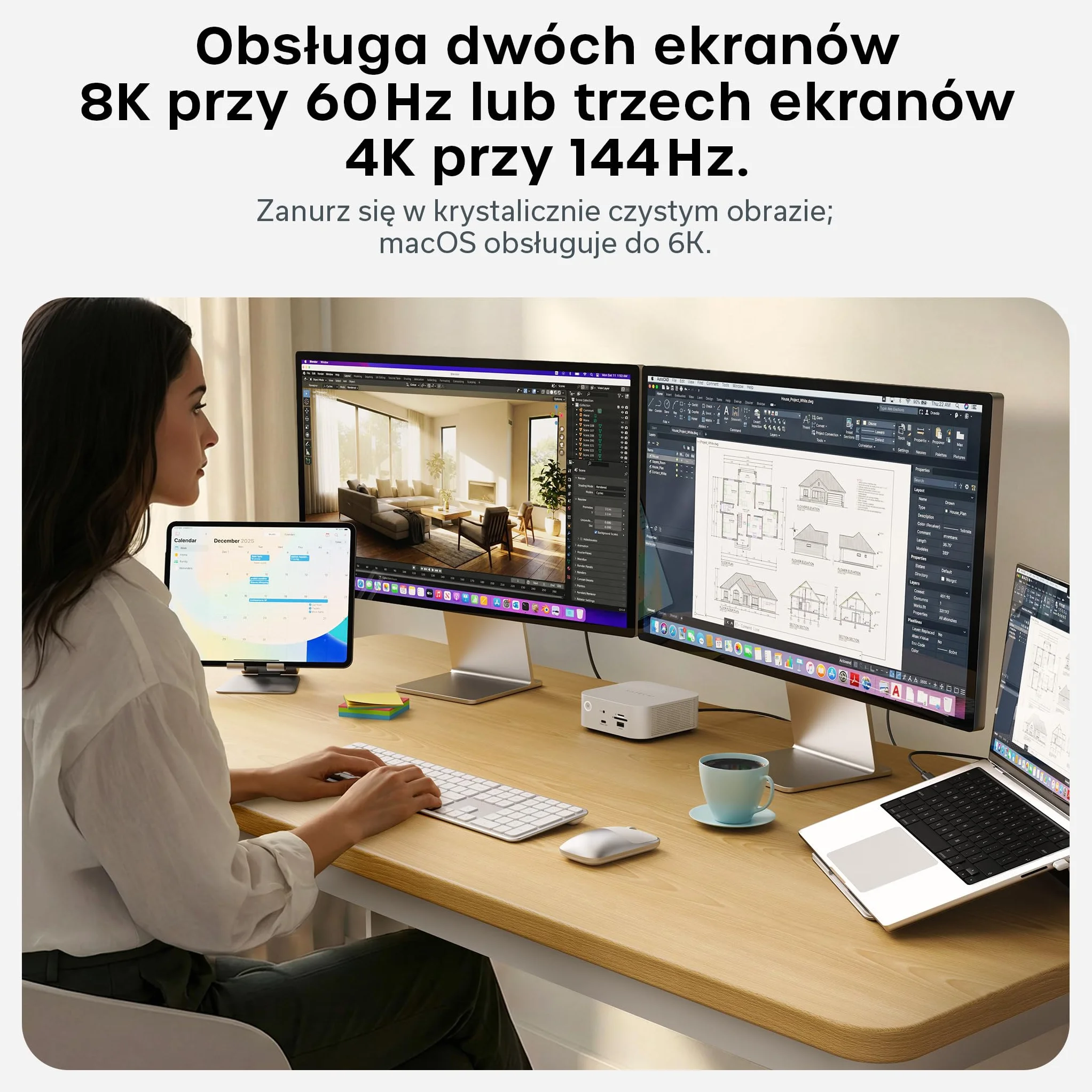 SATECHI Certyfikowany kabel Thunderbolt 5 240 W 120 Gb/s 8K@60 Hz 4K@144 Hz pleciony USB-C