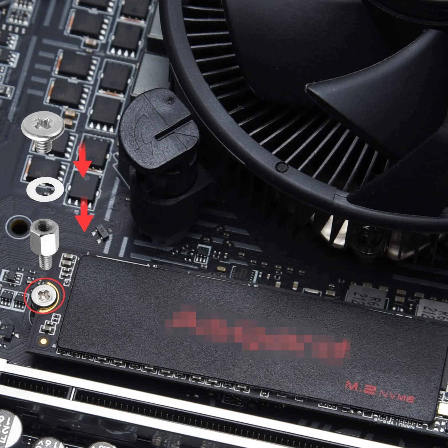ASTARON Zestaw śrub M.2 SSD, śruby Nvme M2 pasujące do płyty głównej ASUS MSI Gigabyte NGFF