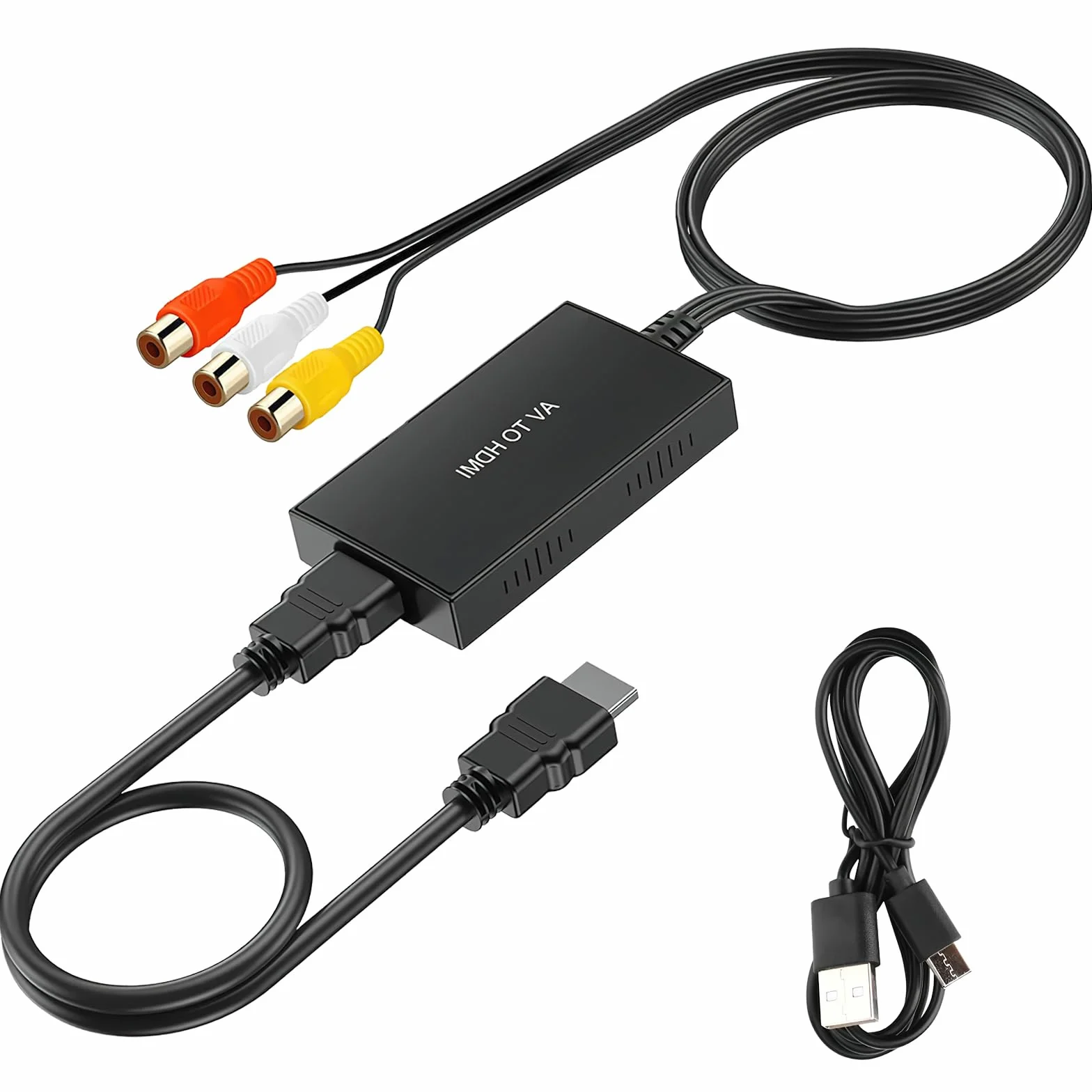 DAWRIS Adapter RCA na HDMI 1080P AV na HDMI Kabel do PS2 PS3 Xbox SNES N64 PAL NTSC