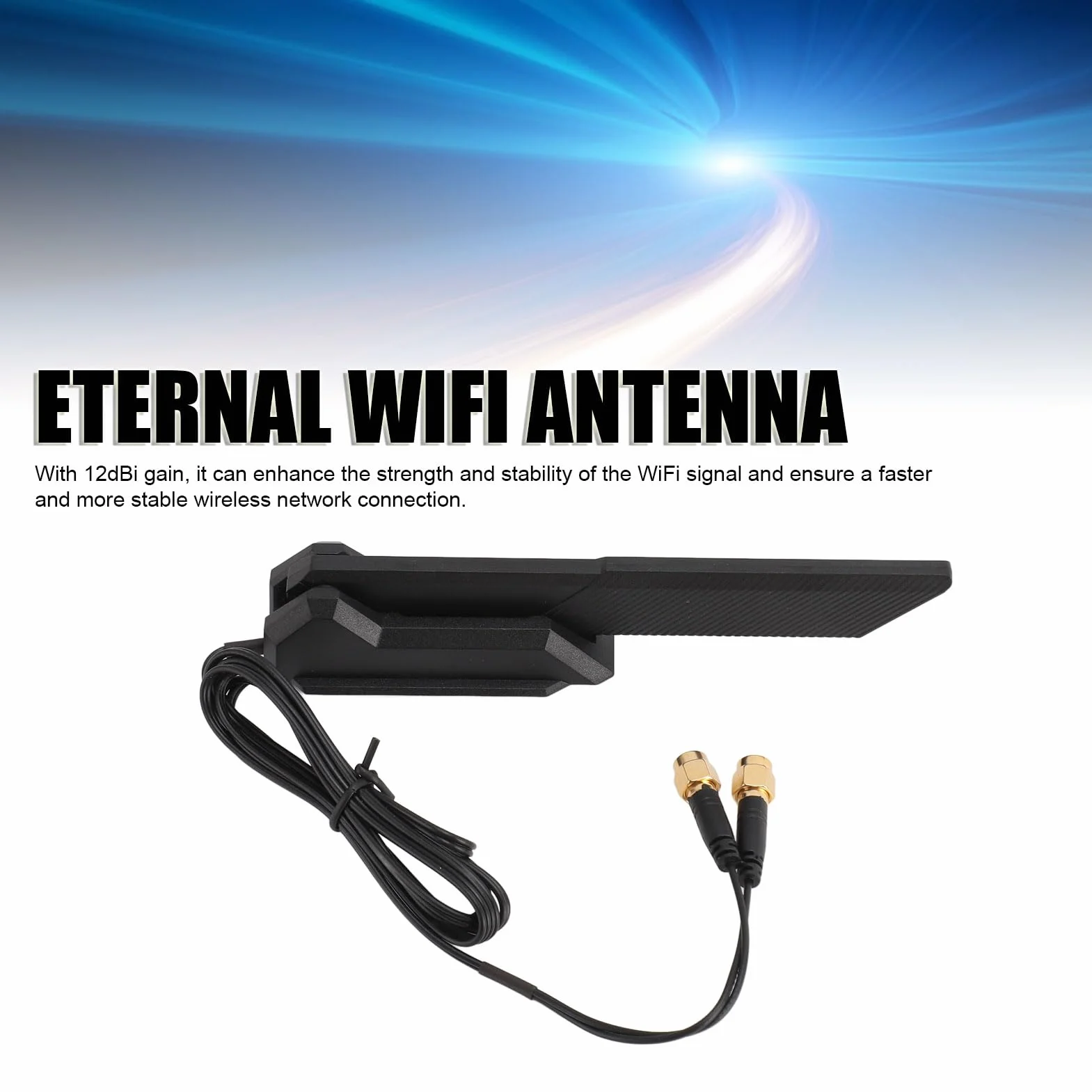Trójzakresowa Antena WiFi do Komputerów Stacjonarnych - Złącze SMA, 2.4G 5.8G 6G, Magnetyczna, Wysokie Wzmocnienie 12dBi