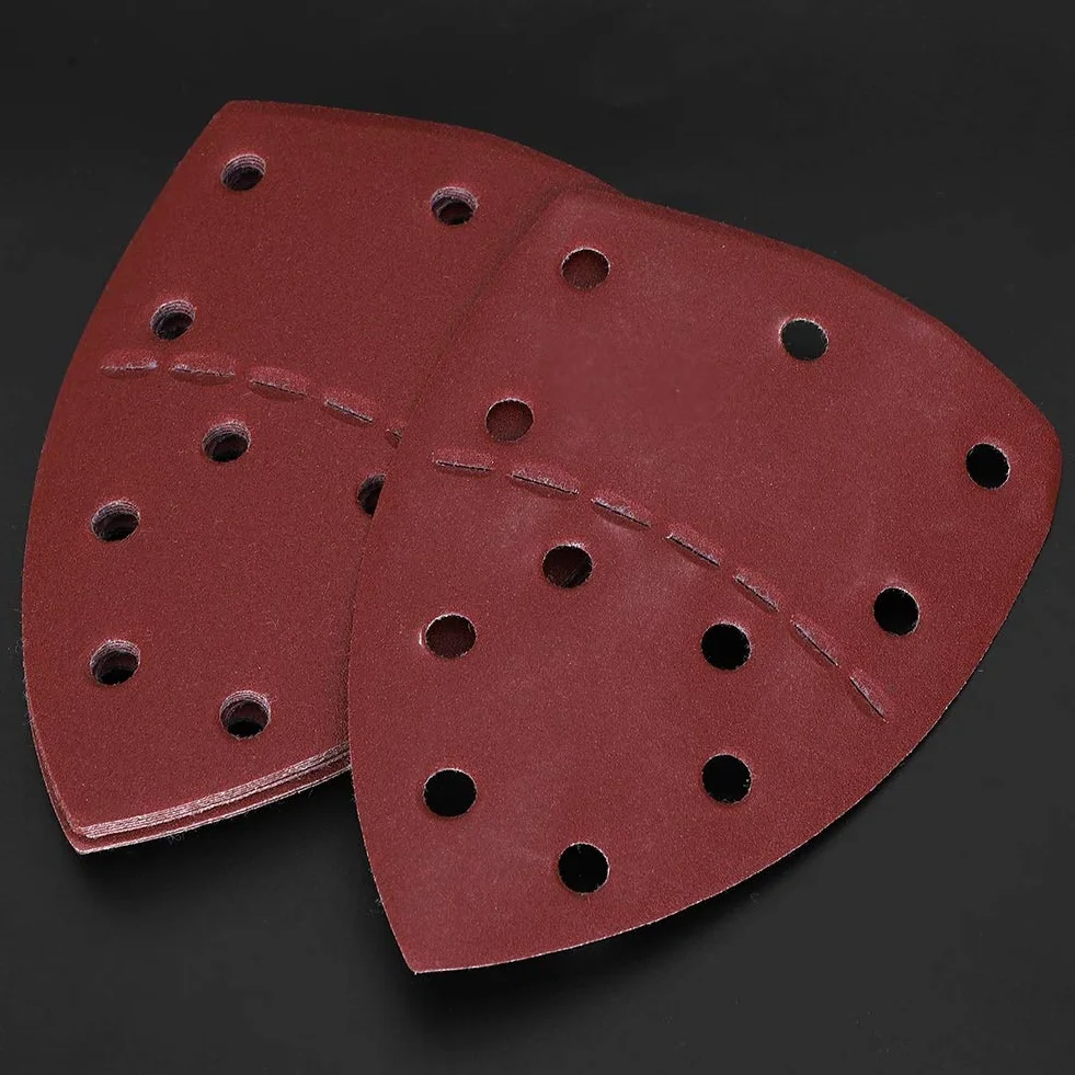 60 sztuk papieru ściernego myszy, 11 otworów papier ścierny do szczegółów oddzielny papier ścierny do dłoni arkusze ścierne 140x140x100mm(180Grit)