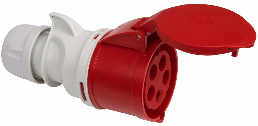 Kopp 182600009 CEE sprzęgło 5-biegunowe, 32 A, 400 V, czerwone