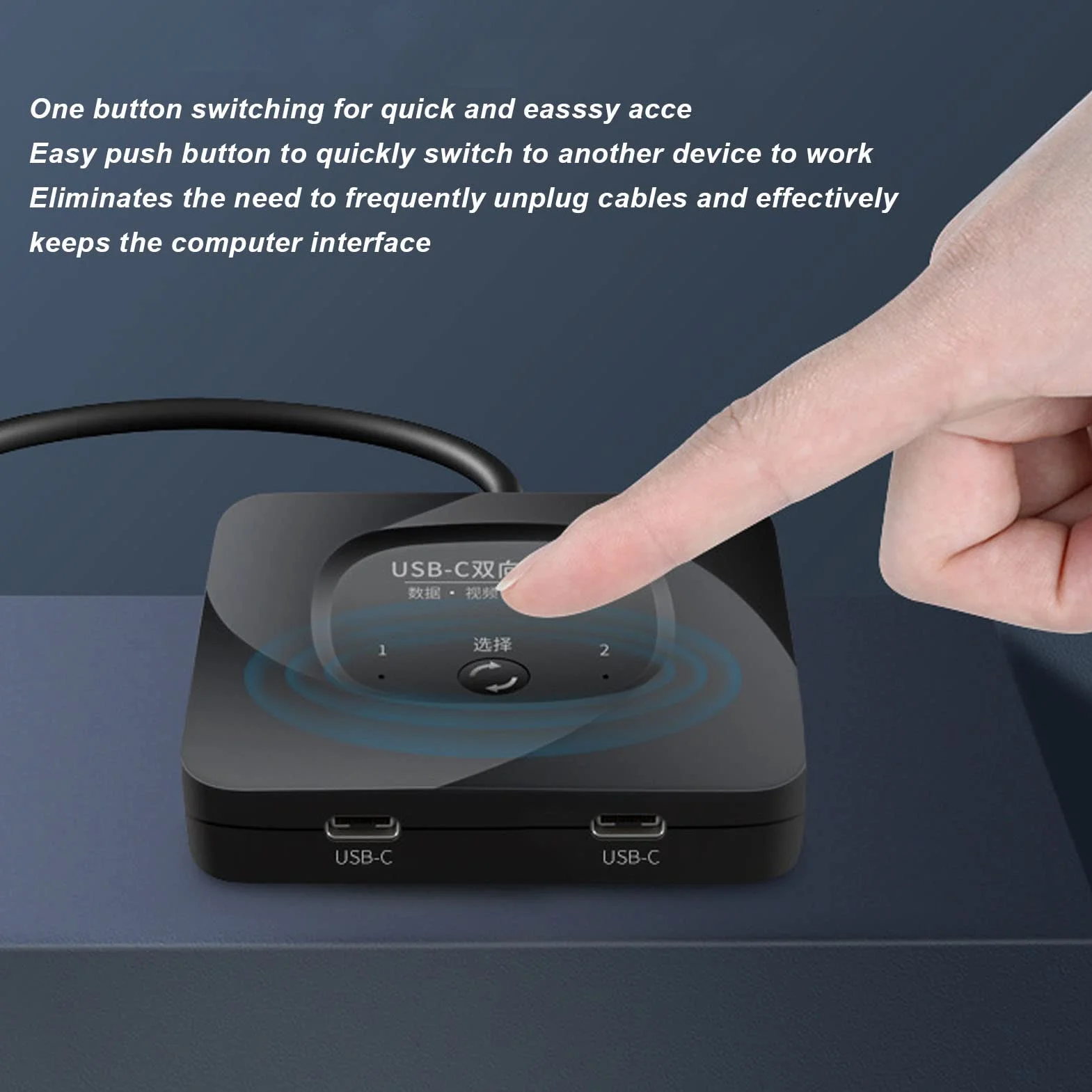 Selektor USB C 2 w 1 8K 60Hz HD Dwukierunkowy Splitter do Monitora