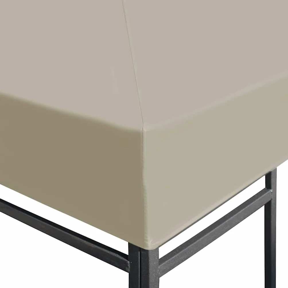 Bagażnik 310 g/m² 3x3 m Beżowy, Poliester Pokrycie namiotu z wodoodpornej powłoki PVC, Wzmocnione rogi dla trwałości, Solar
