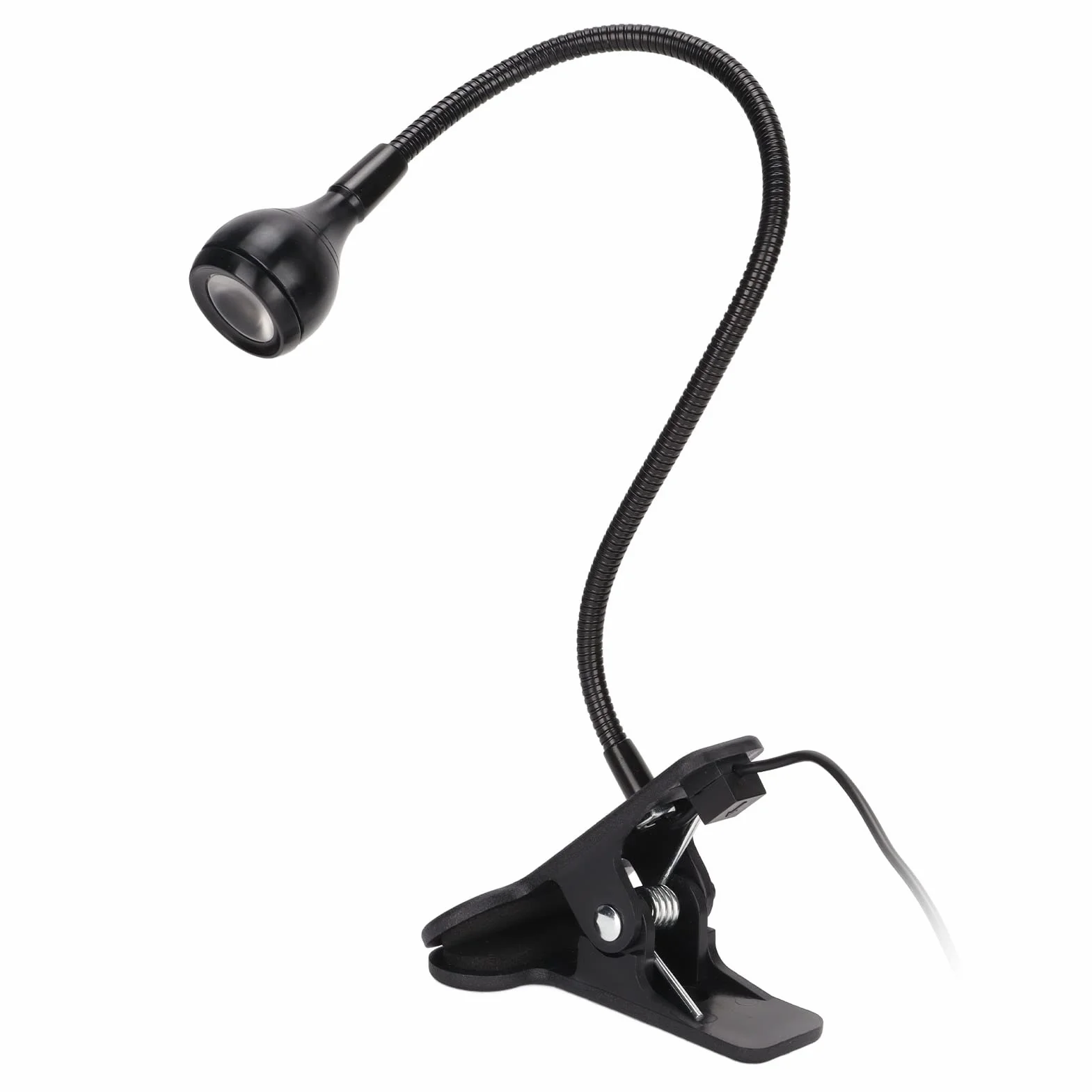 Lampa do utwardzania klejem UV, Przenośne, elastyczne lampy LED 360 ° USB 3W, koraliki UV z gęsią szyją i zaciskiem, Mini lampka biurkowa do paznokci żelowych, naprawy telefonów, wykrywania