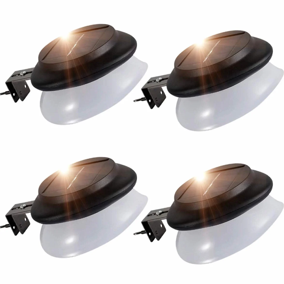 SMY Lighting Lampa solarna LED do użytku na zewnątrz, z regulowanym uchwytem, wodoodporna IP55, do ogrodzenia, ogrodu, na ścianę, podwórko, (czysta biel)