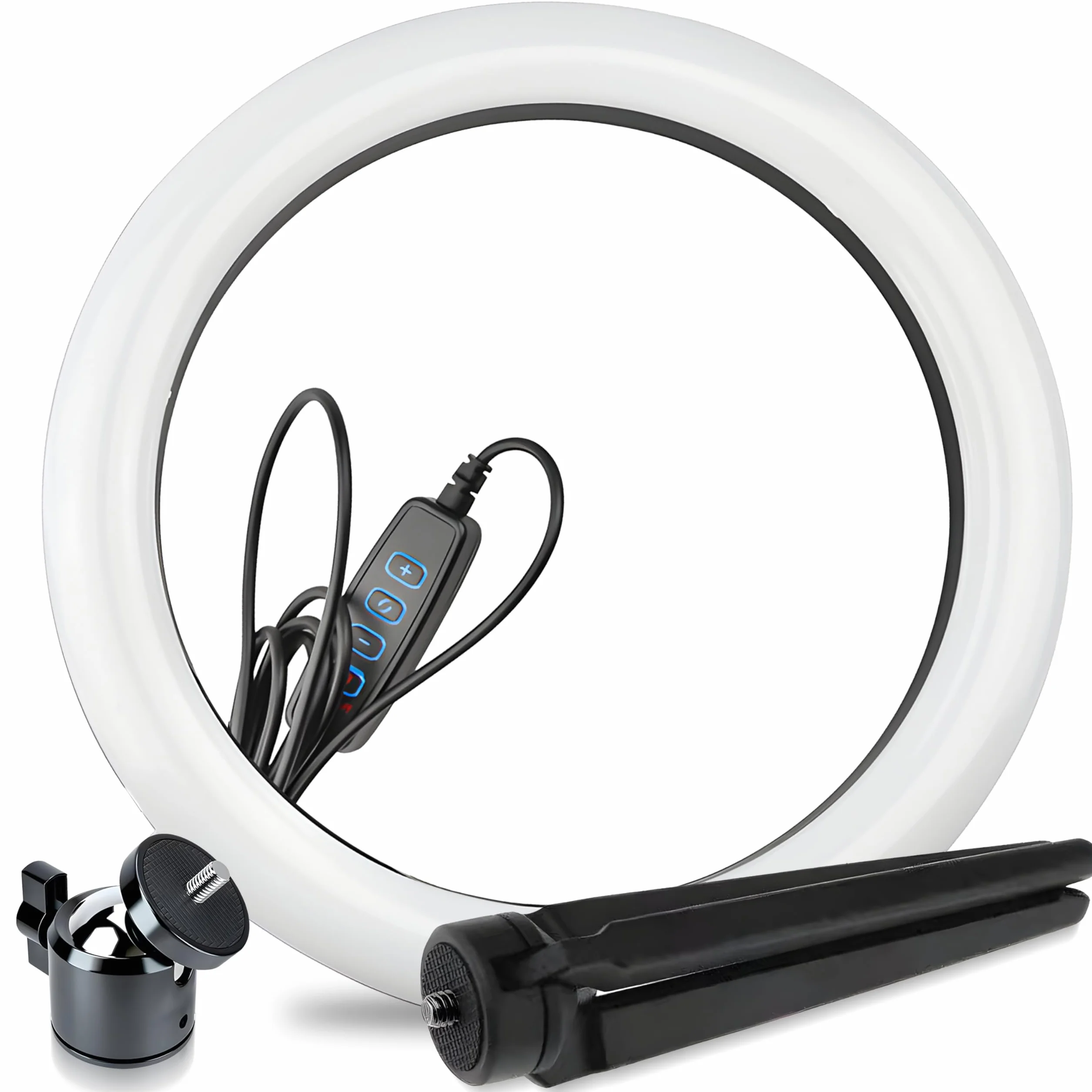 Retoo Lampa pierścieniowa LED 13 cm 7W 3 Tryby Świecenia Statyw do Selfie