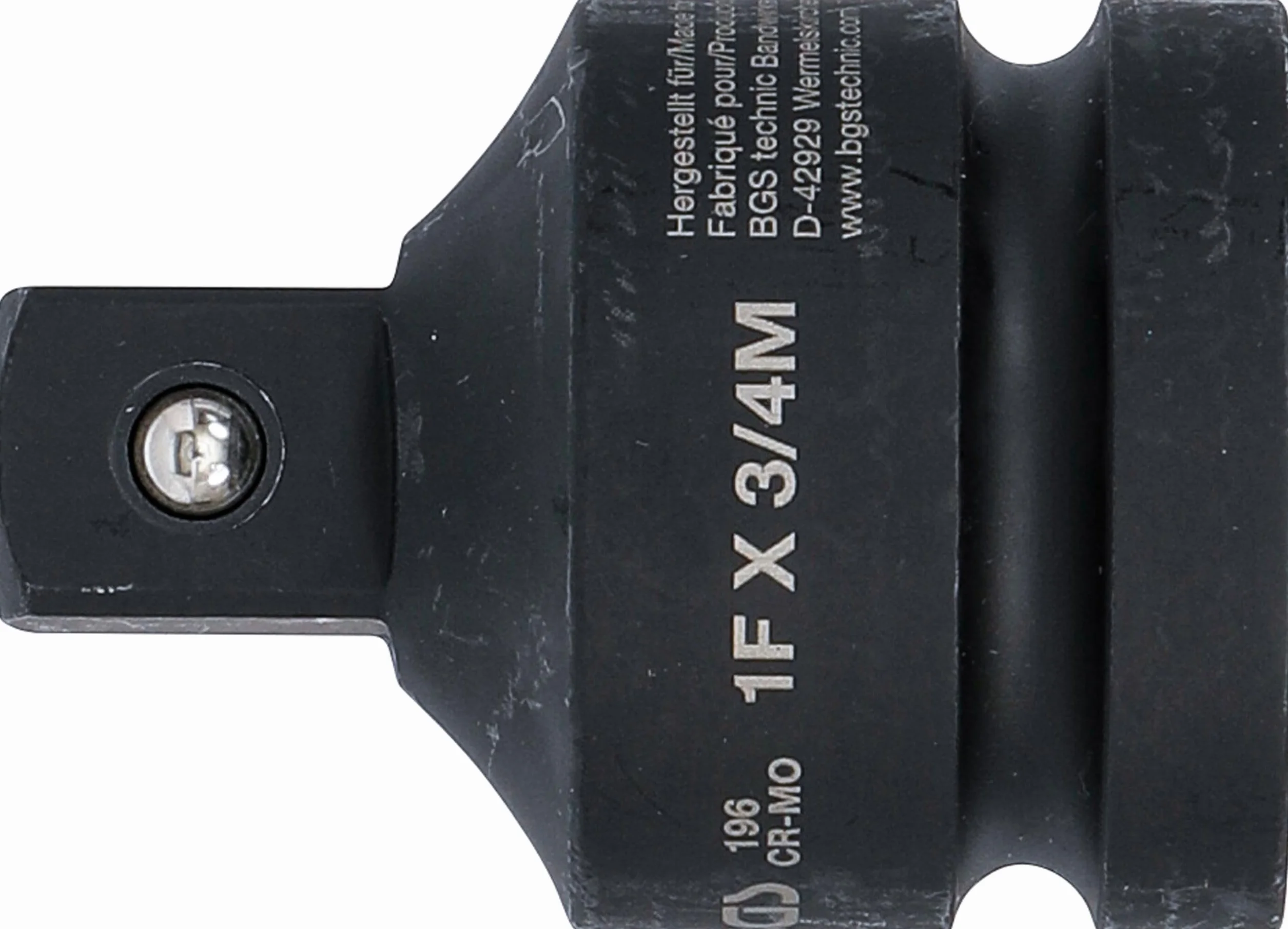 BGS 196 | Adapter udarowego klucza nasadowego | gniazdo czworokątne 25 mm (1") - trzpień czworokątny 20 mm (3/4")