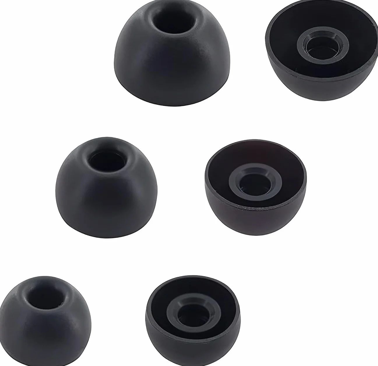 Aiivioll zestaw 6 wymiennych silikonowych wkładek dousznych kompatybilnych z wymiennymi słuchawkami Fit Pro/Studio Buds S/M/L (czarne)