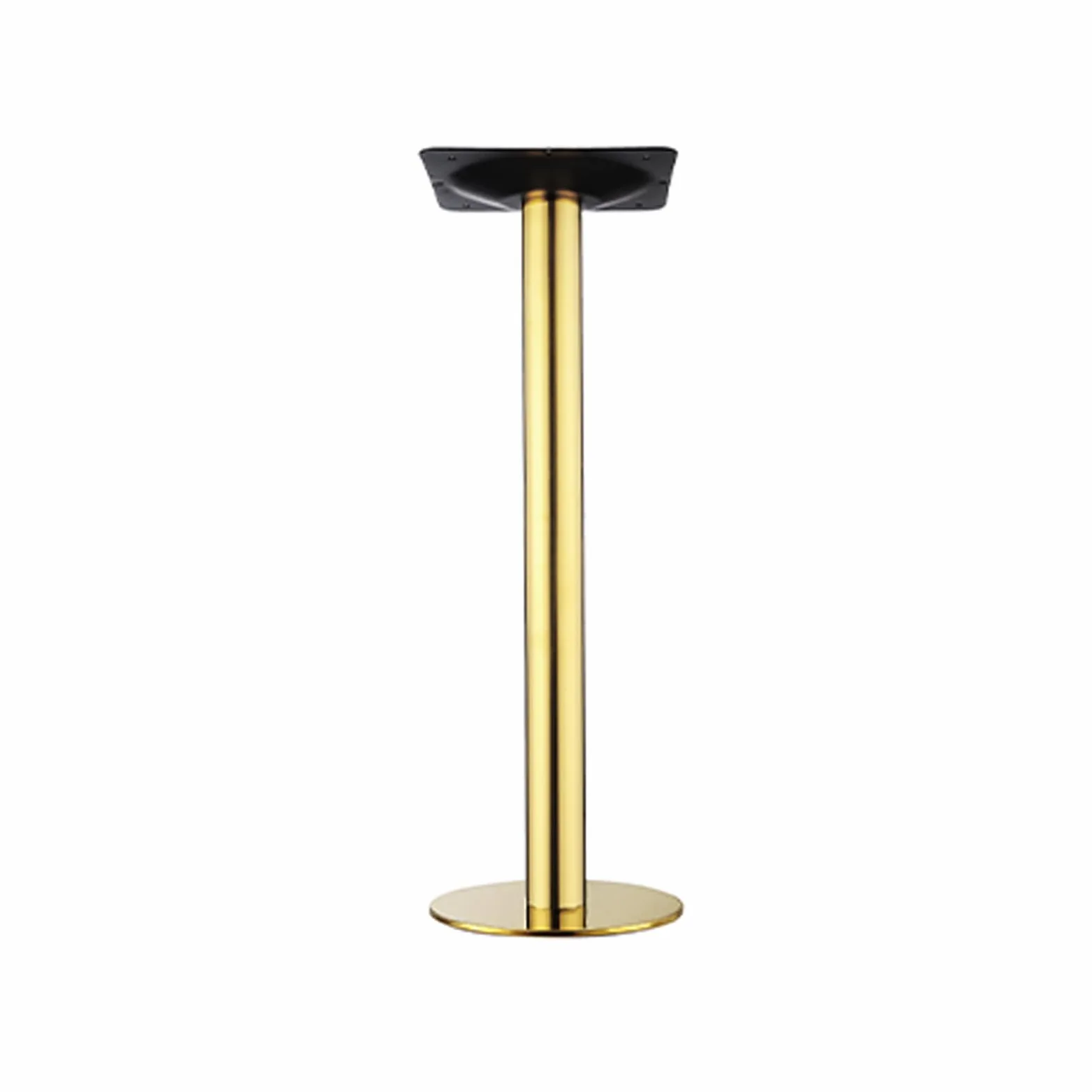 Regulowana podstawka na biurko ze stali nierdzewnej – wytrzymała metalowa podstawa stołu 72 cm (28,3") ze złotym wykończeniem do blatu kuchennego, stolika kawowego lub baru. Śruby w zestawie.