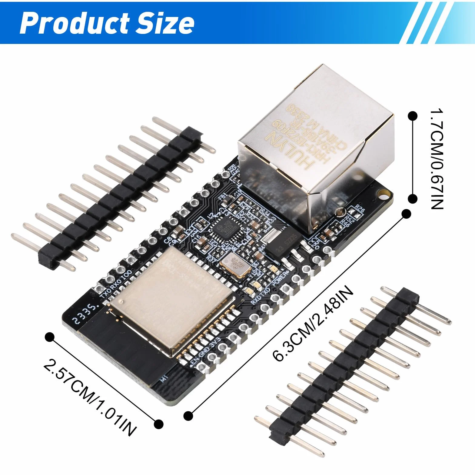 ESP32 WT32-ETH01 wbudowany interfejs szeregowy moduł Ethernet WiFi Bluetooth